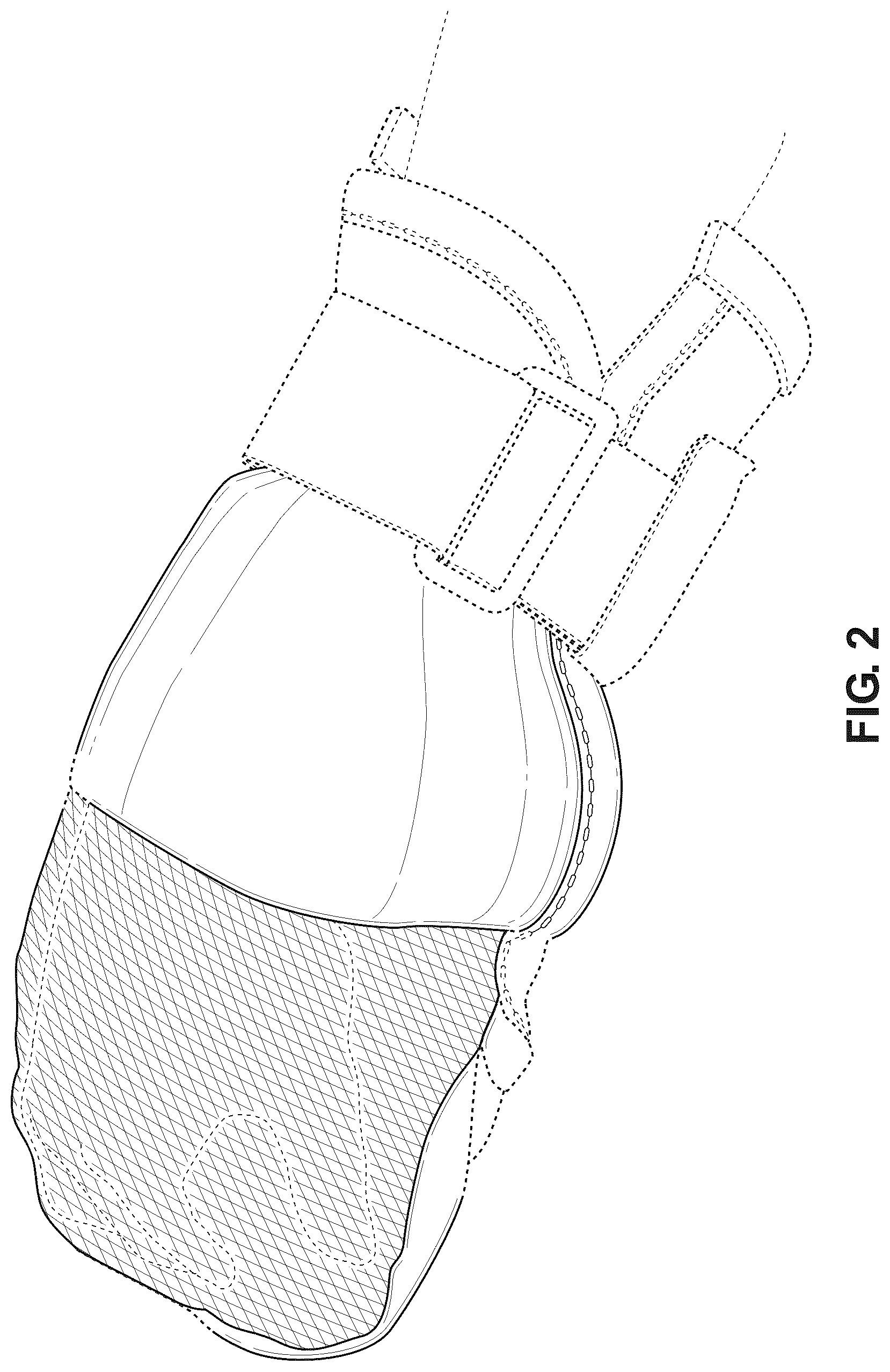 Patent USD1044201 Figure 2 – Hand mitten