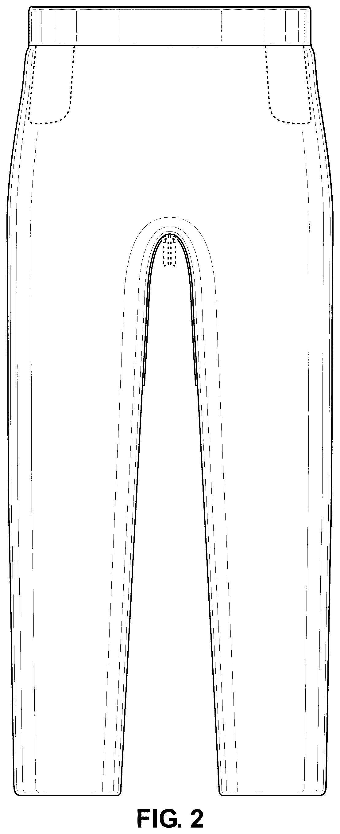 Patent USD1044209 Figure 2 – Double inseam access garment