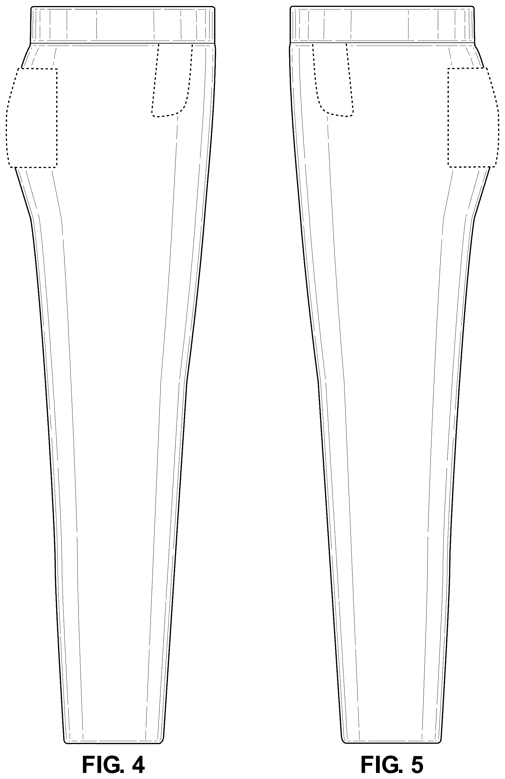 Patent USD1044209 Figure 4 – Double inseam access garment