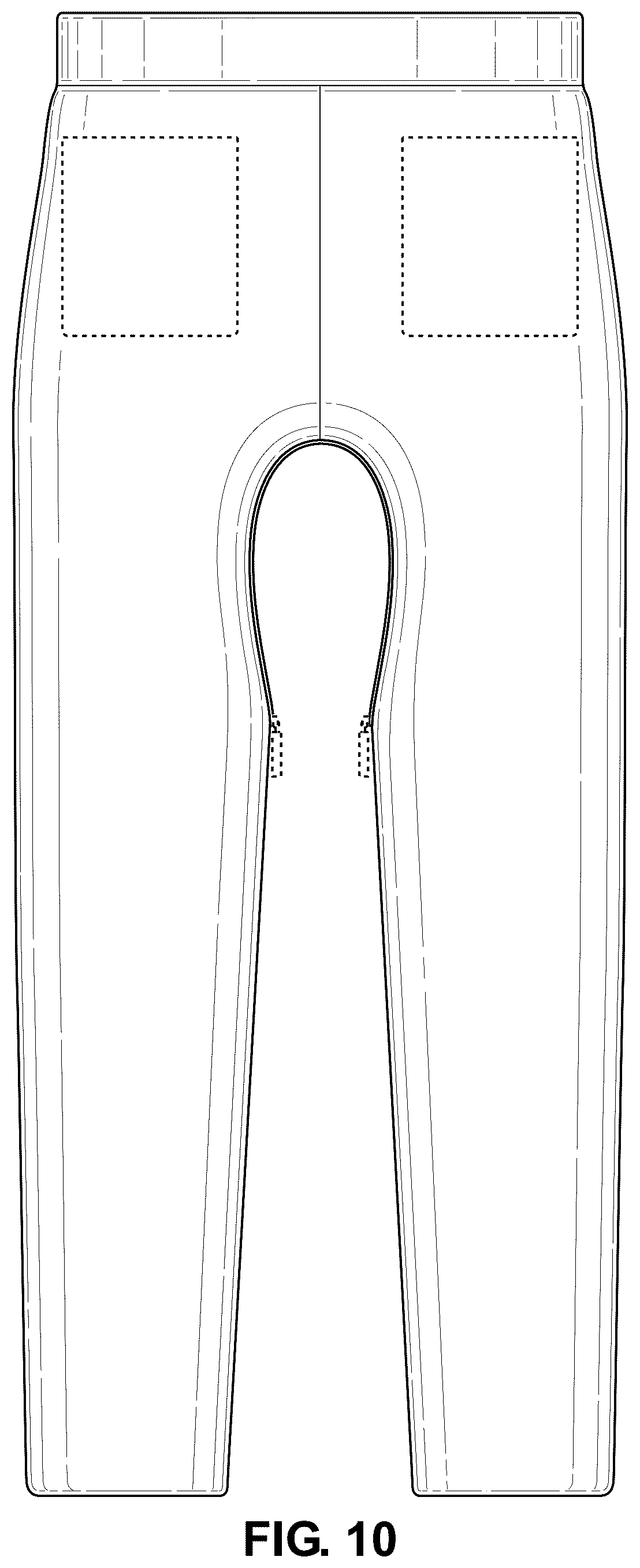 Patent USD1044209 Figure 8 – Double inseam access garment