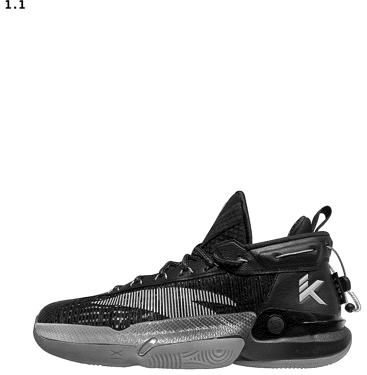 Patent USD1044215 — Shoe — Figure 1