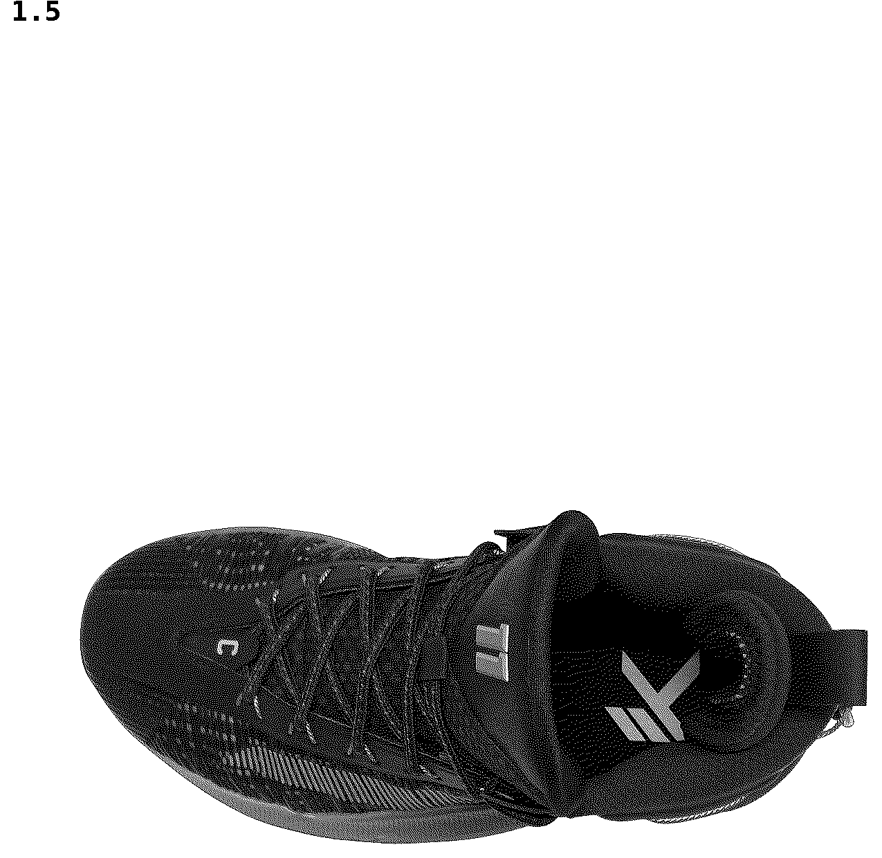 Patent USD1044215 Figure 5 – Shoe