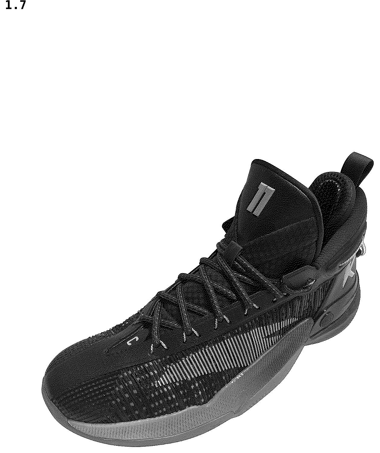 Patent USD1044215 Figure 7 – Shoe