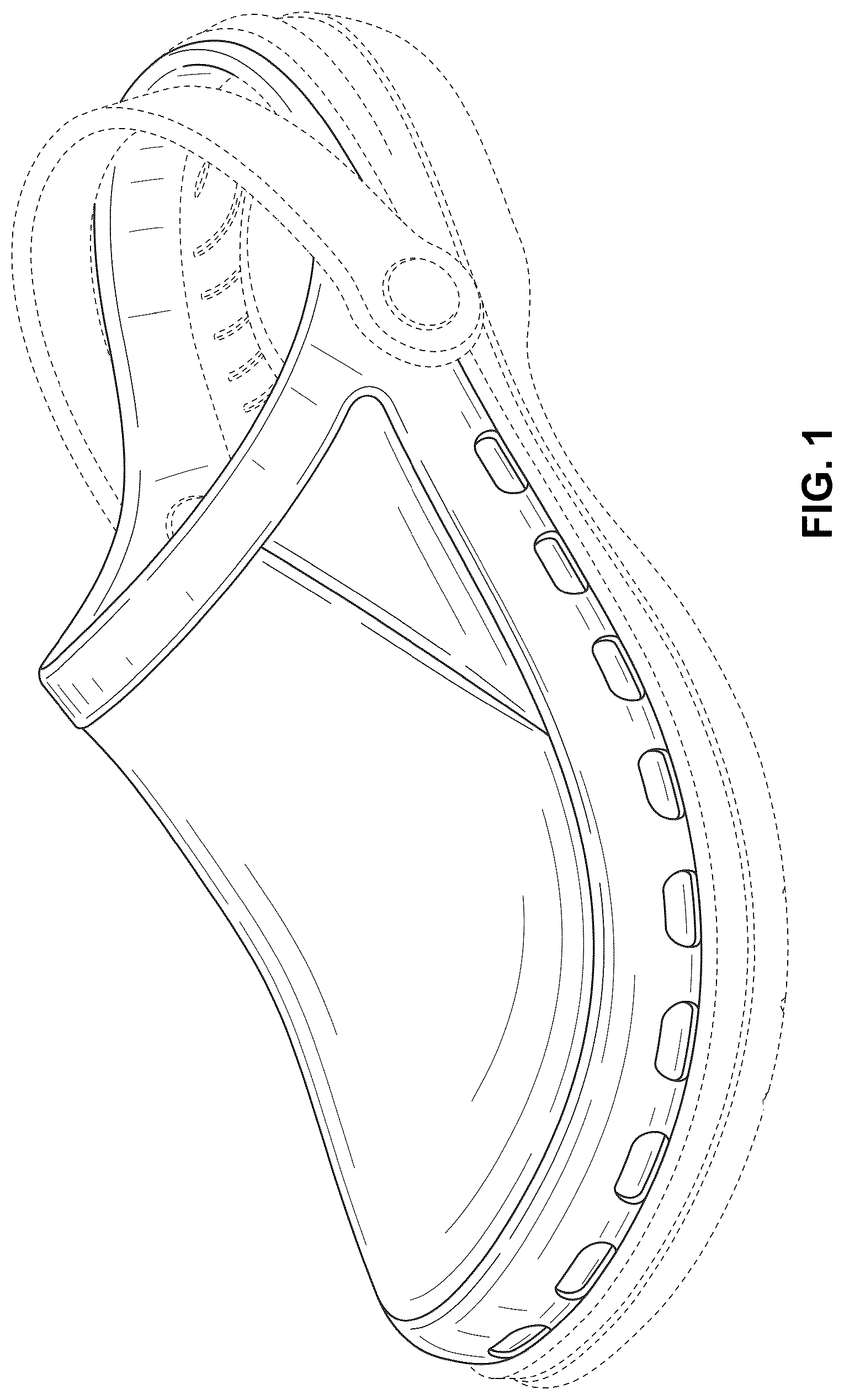 Patent USD1044230 Figure 1 – Footwear