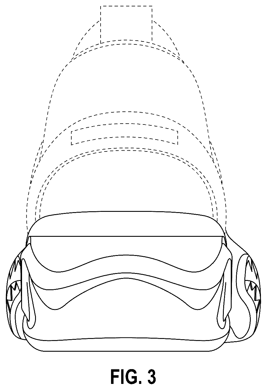Patent USD1044237 Figure 3 – Shoe sole