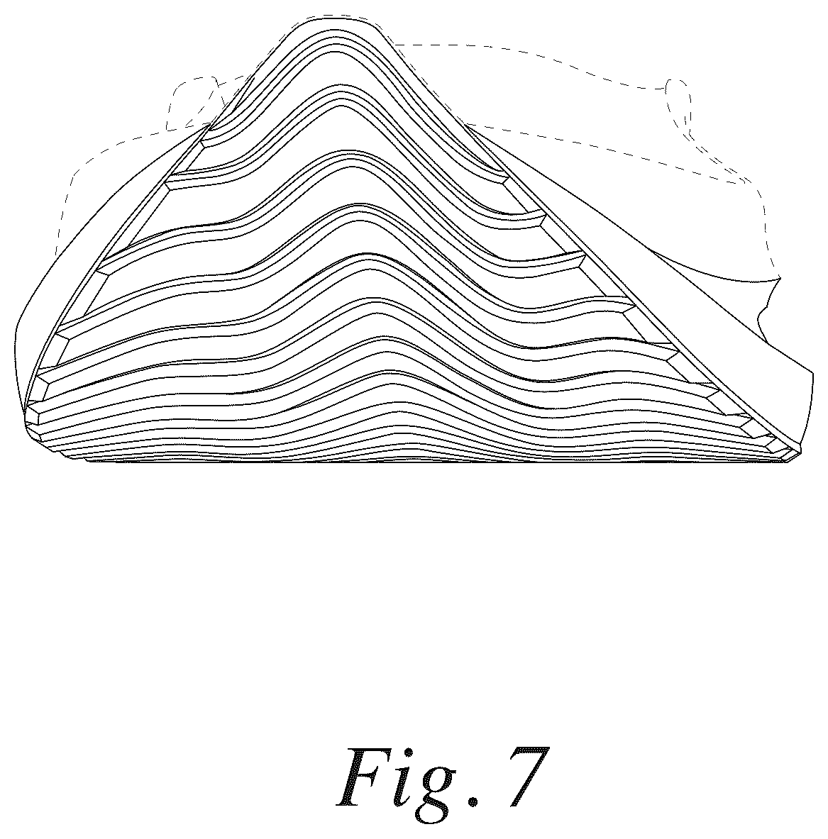 Patent USD1044239 Figure 7 – Footwear sole