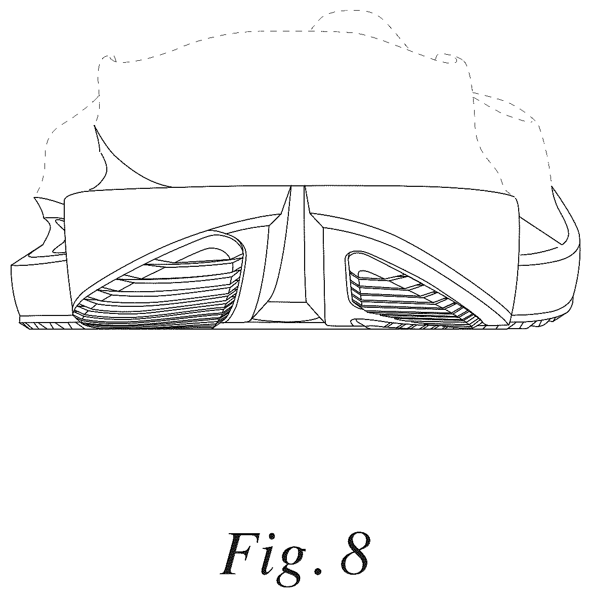 Patent USD1044239 Figure 8 – Footwear sole