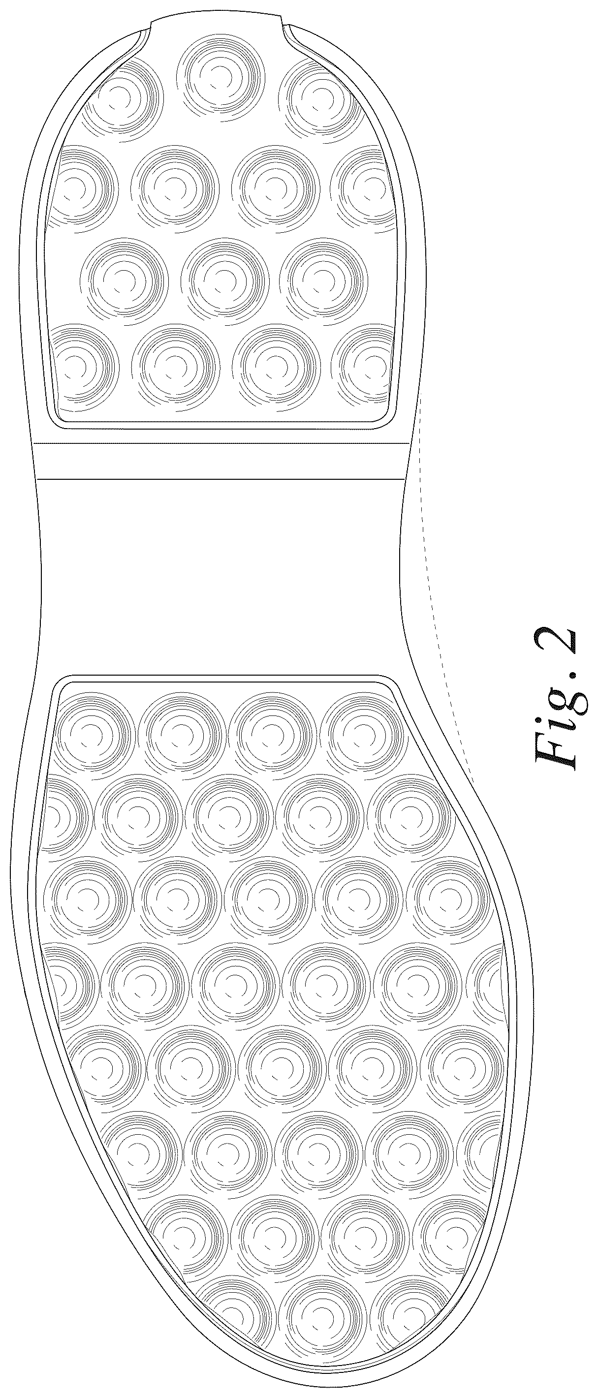 Patent USD1044241 Figure 2 – Footwear sole