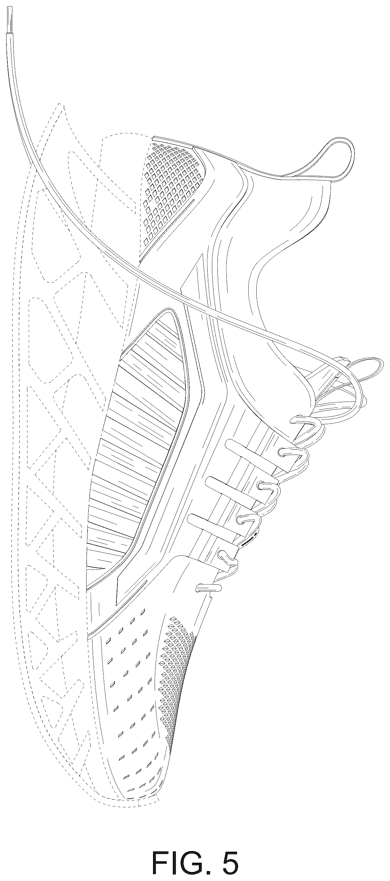 Patent USD1044246 Figure 5 – Shoe