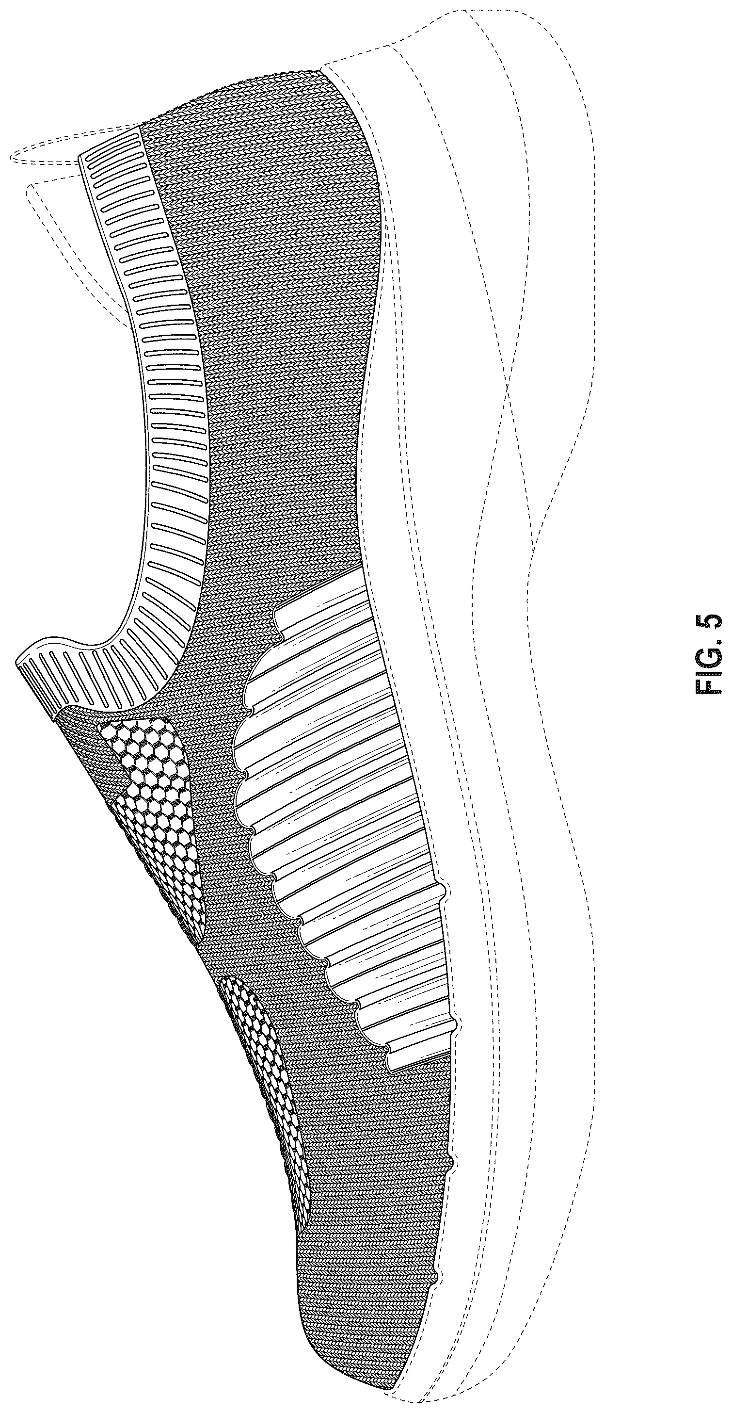 Patent USD1044248 Figure 5 – Shoe upper