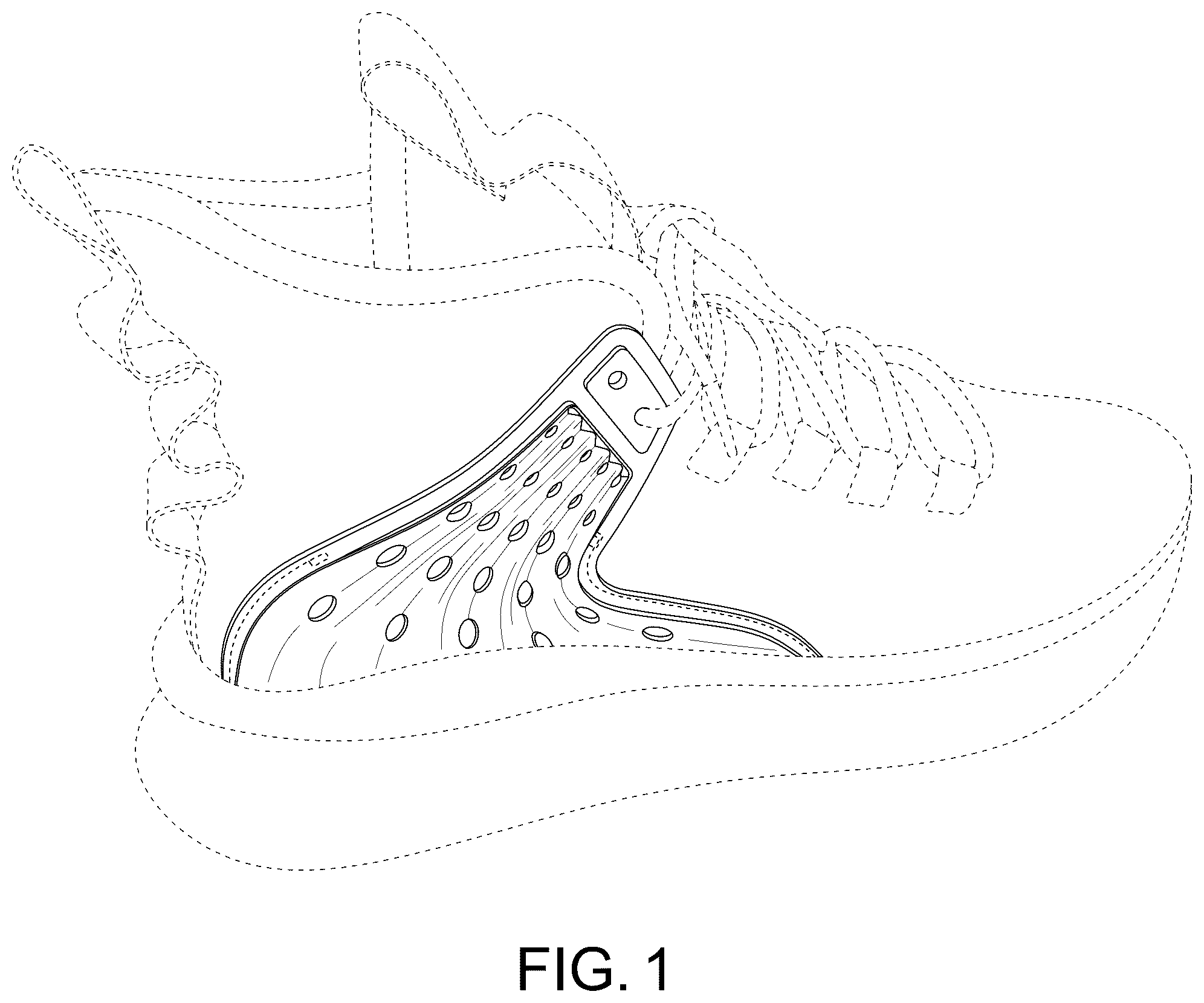 Patent USD1044250 Figure 1 – Shoe