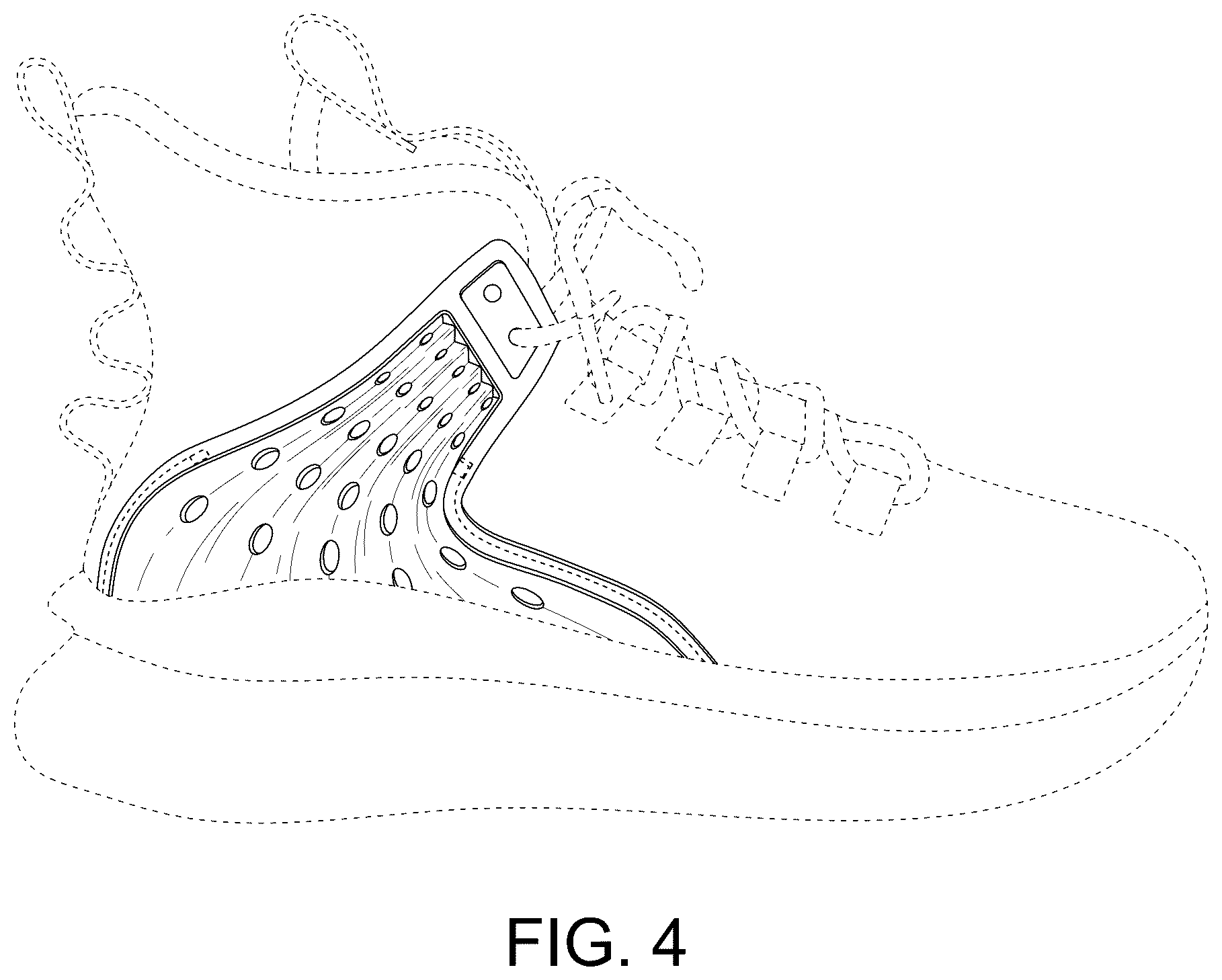 Patent USD1044250 Figure 4 – Shoe
