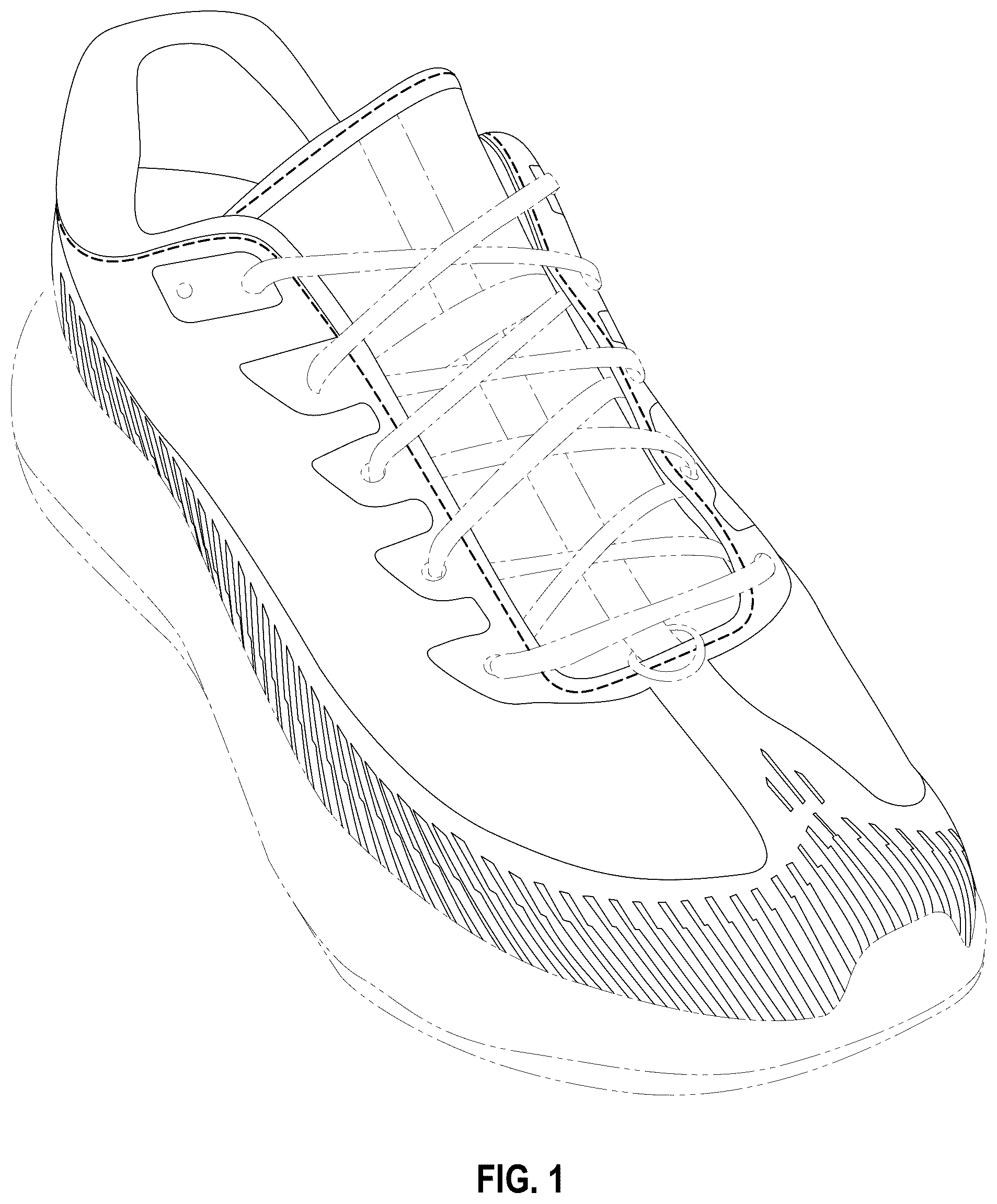 Patent USD1044251 Figure 1 – Footwear upper
