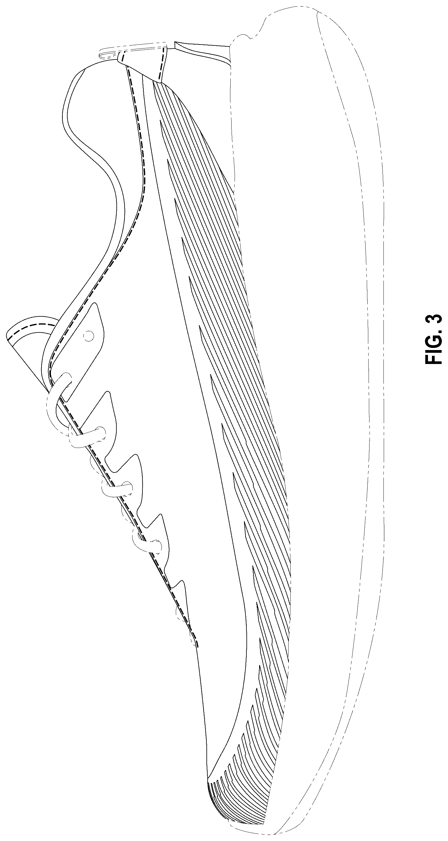 Patent USD1044251 Figure 3 – Footwear upper