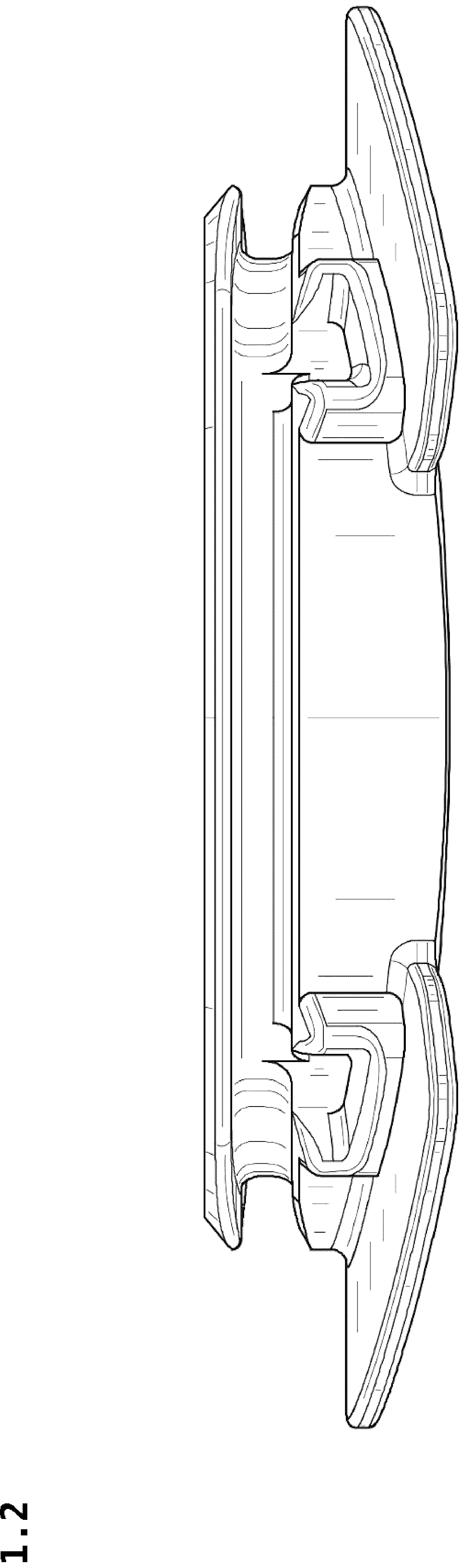 Patent USD1044257 Figure 2 – Base member for a lace tightening device
