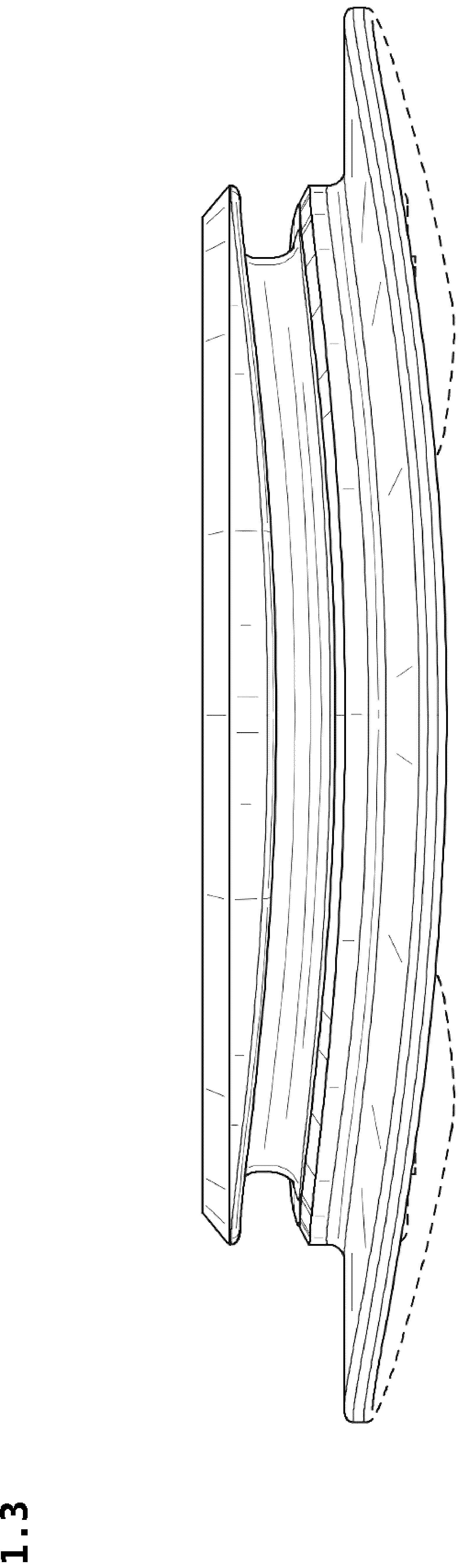 Patent USD1044257 Figure 3 – Base member for a lace tightening device