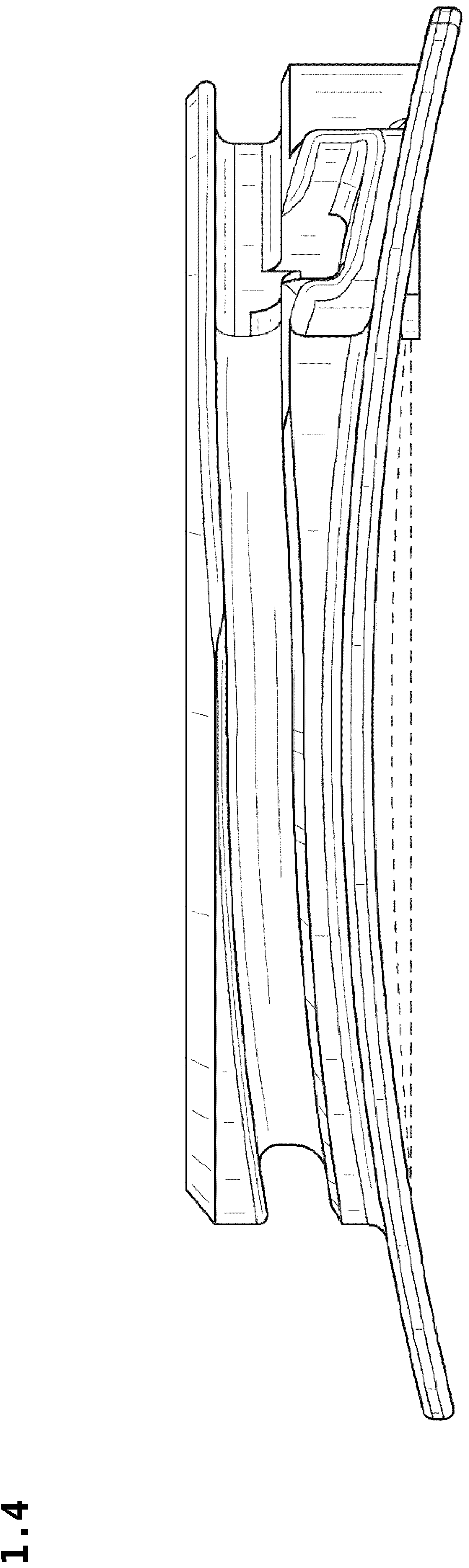 Patent USD1044257 Figure 4 – Base member for a lace tightening device