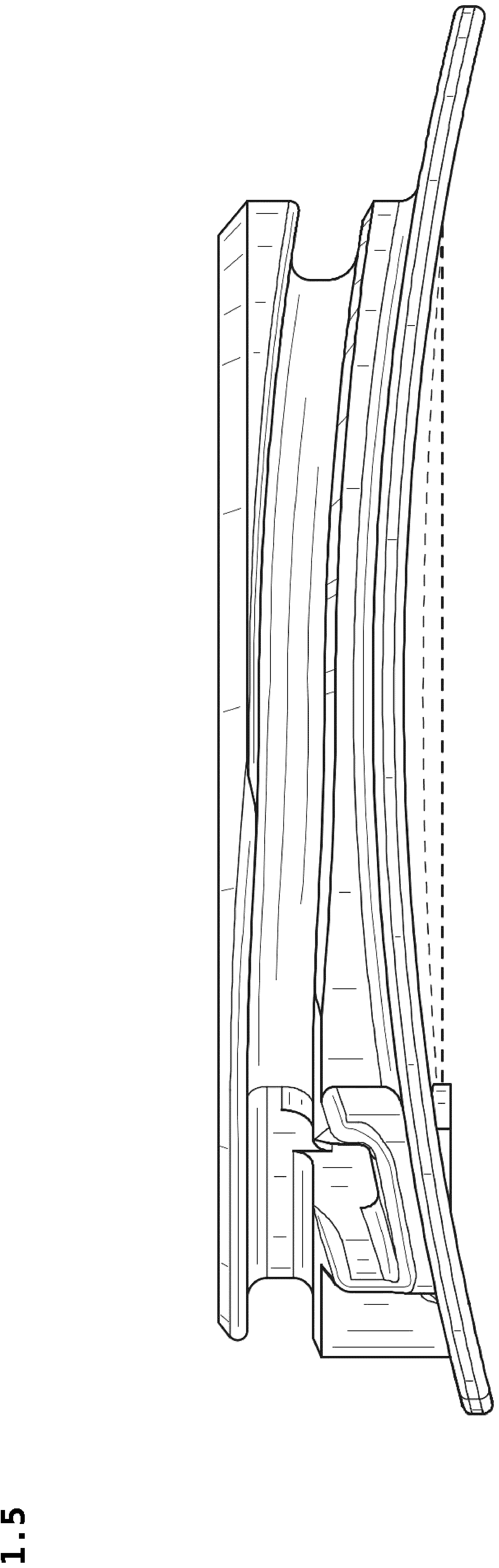 Patent USD1044257 Figure 5 – Base member for a lace tightening device