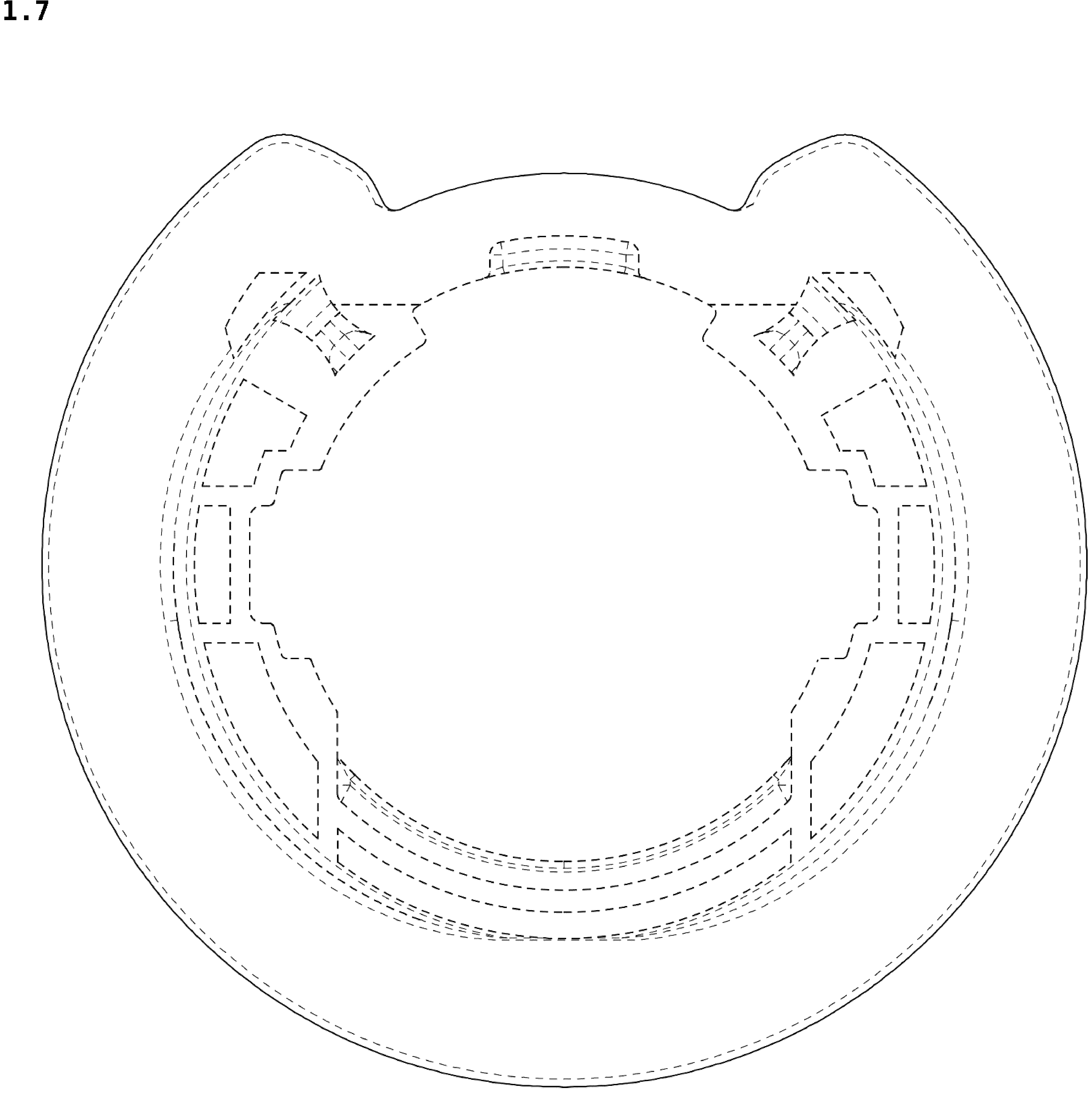 Patent USD1044257 Figure 7 – Base member for a lace tightening device