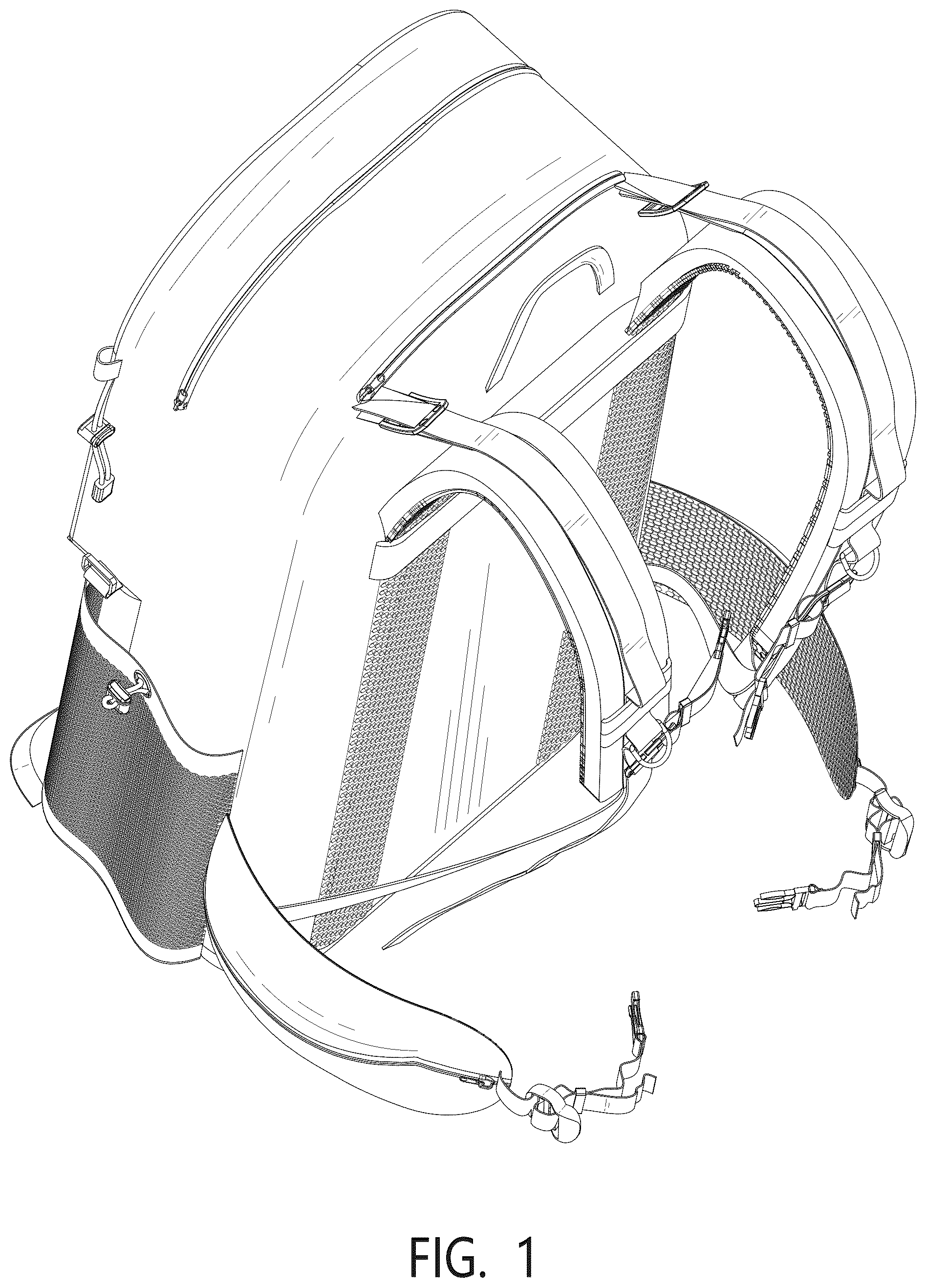 Patent USD1044263 Figure 1 – Hiking backpack