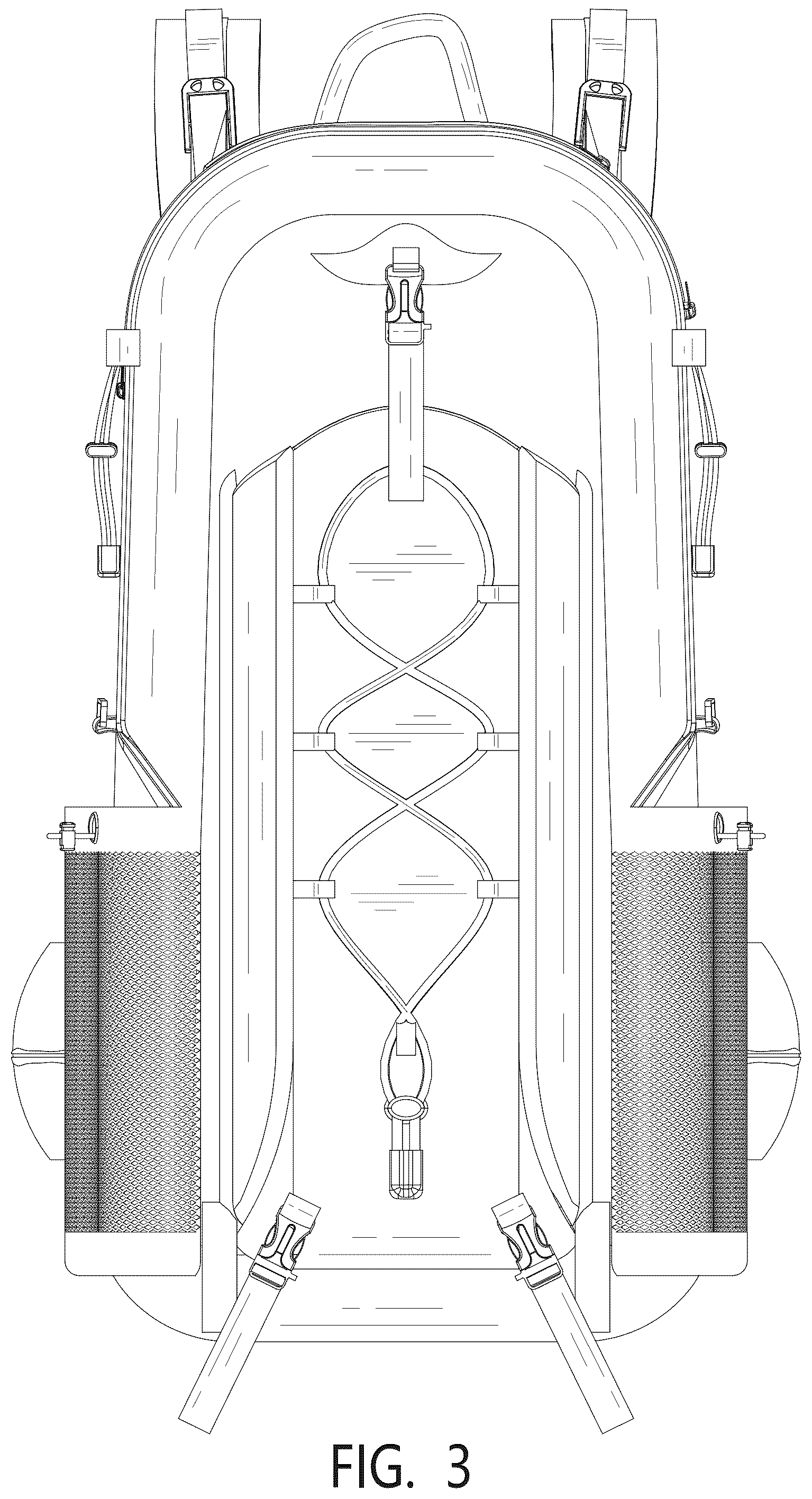 Patent USD1044263 Figure 3 – Hiking backpack