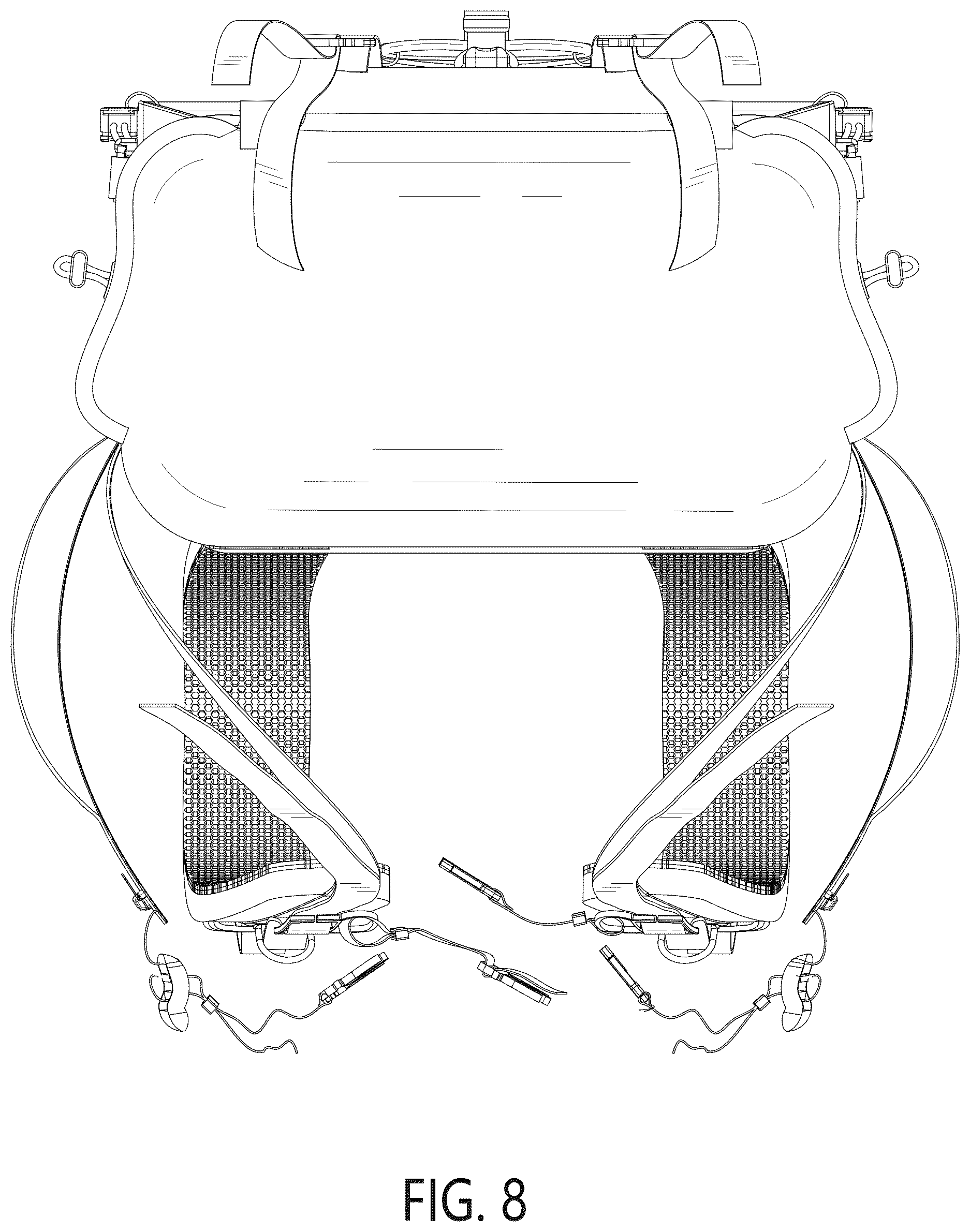 Patent USD1044263 Figure 8 – Hiking backpack