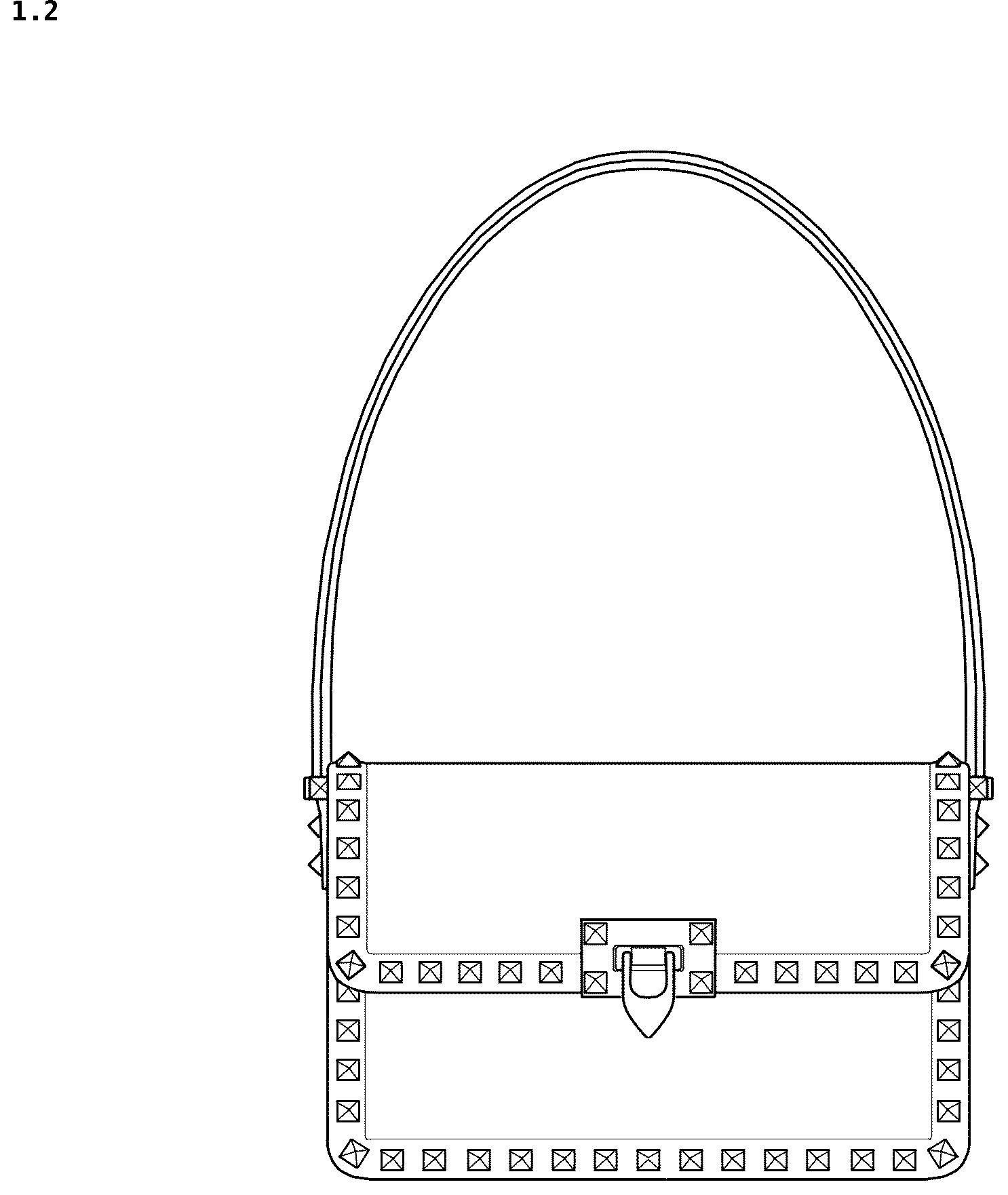 Patent USD1044268 Figure 2 – Bag