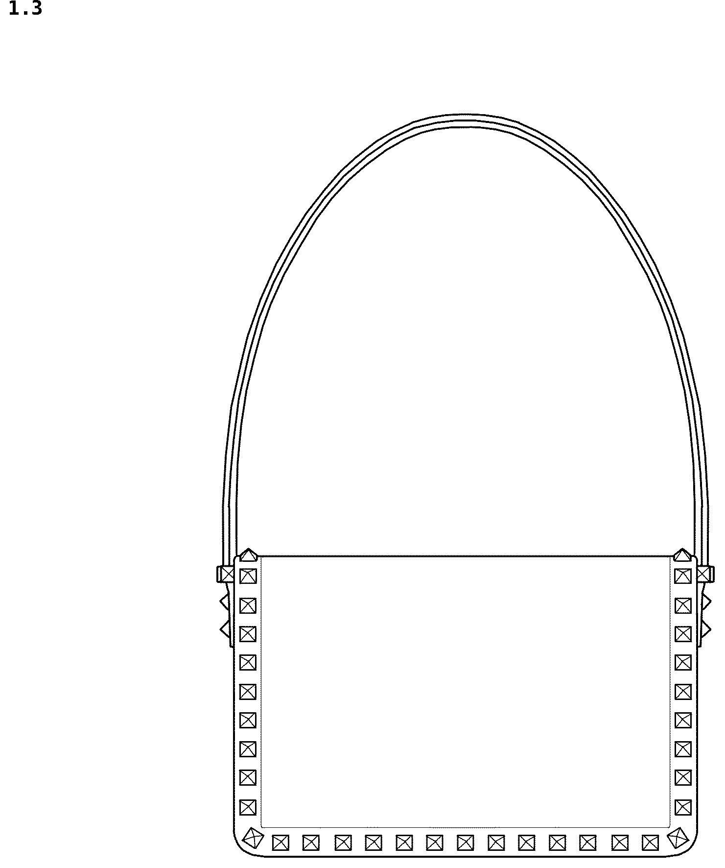 Patent USD1044268 Figure 3 – Bag