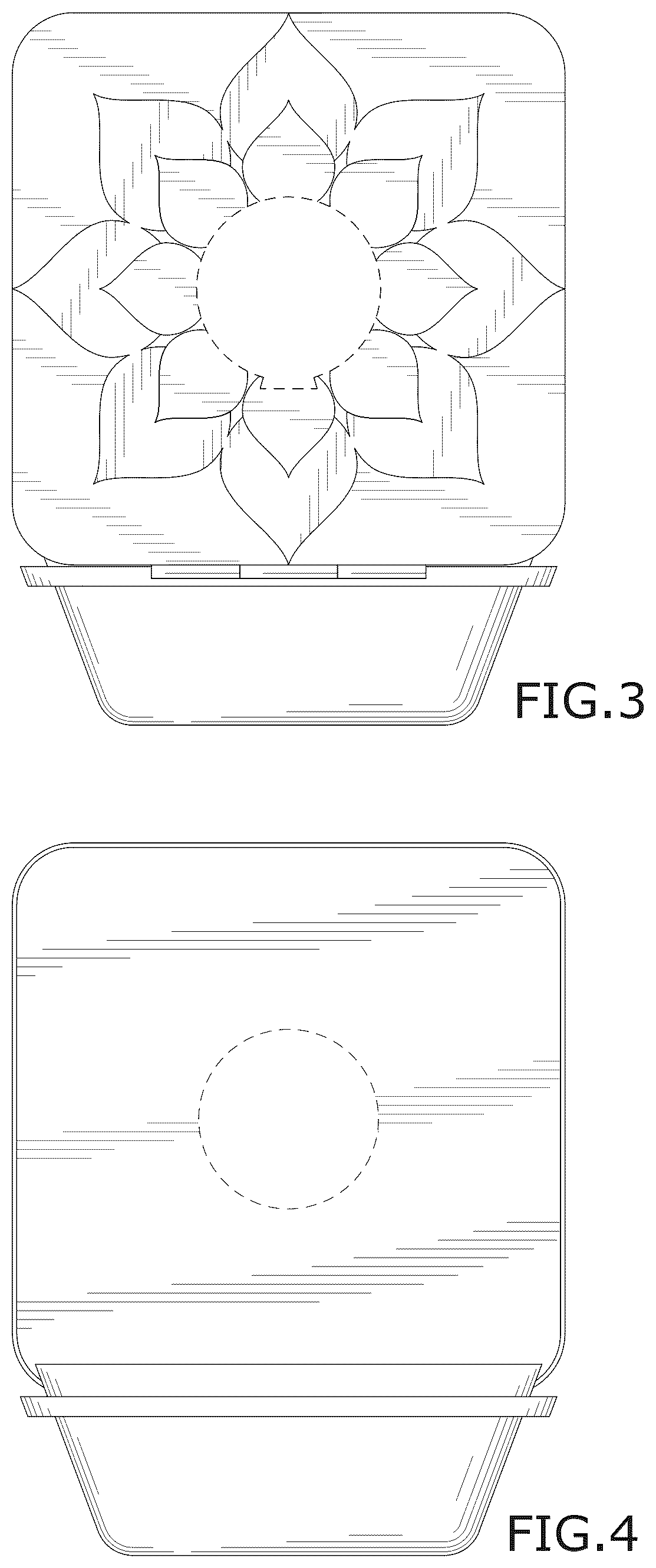 Patent USD1044274 Figure 2 – Container with floral lid