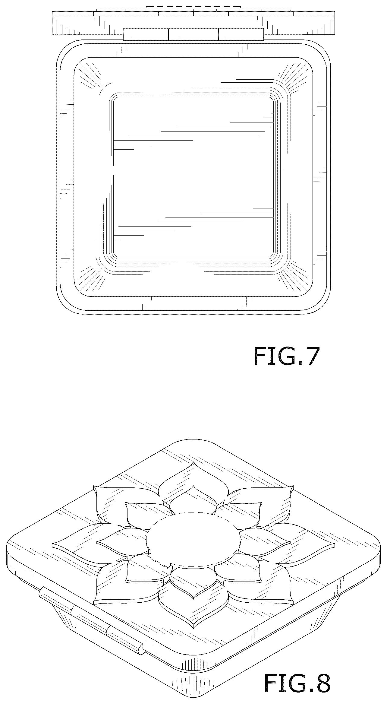 Patent USD1044274 Figure 4 – Container with floral lid