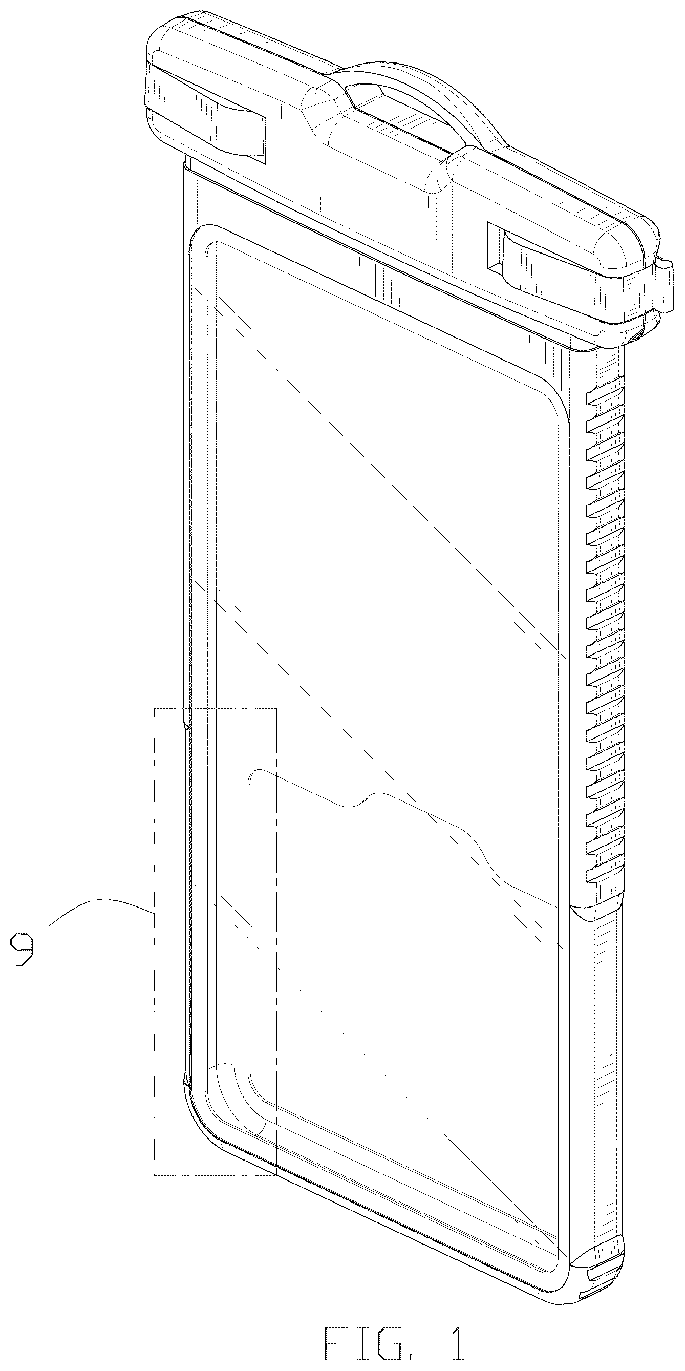 Patent USD1044276 Figure 1 – Waterproof phone pouch