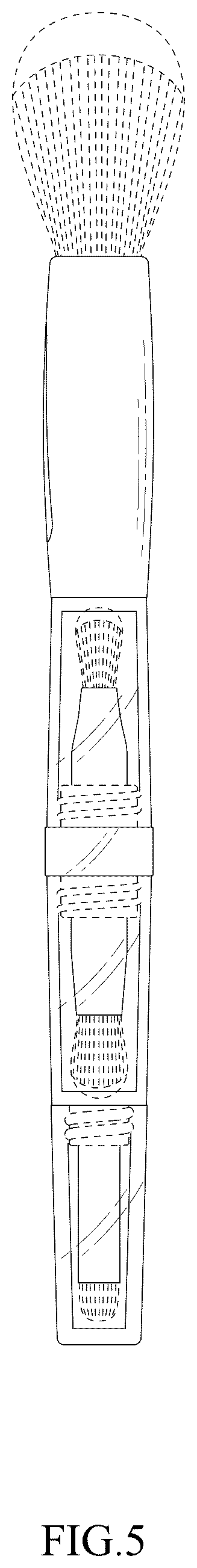 Patent USD1044290 Figure 5 – Cosmetic brush