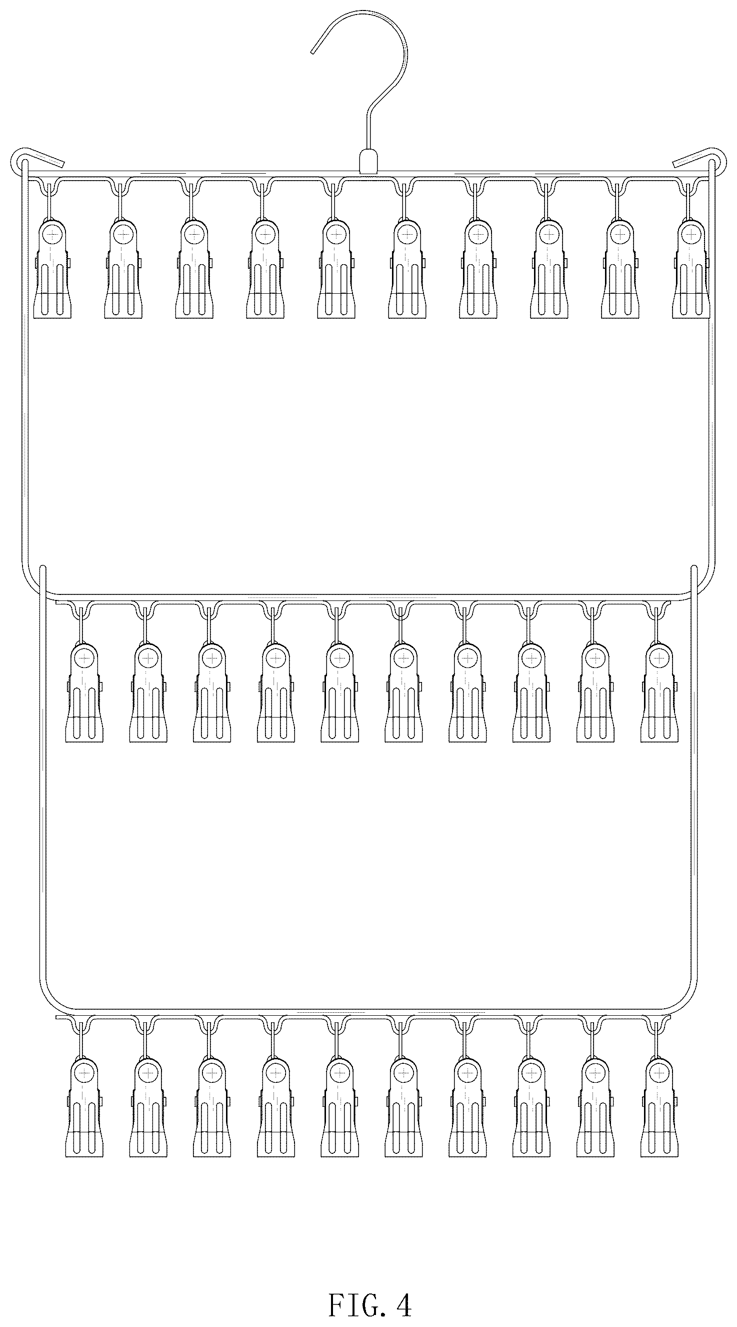 Patent USD1044293 Figure 4 – Hat hanger