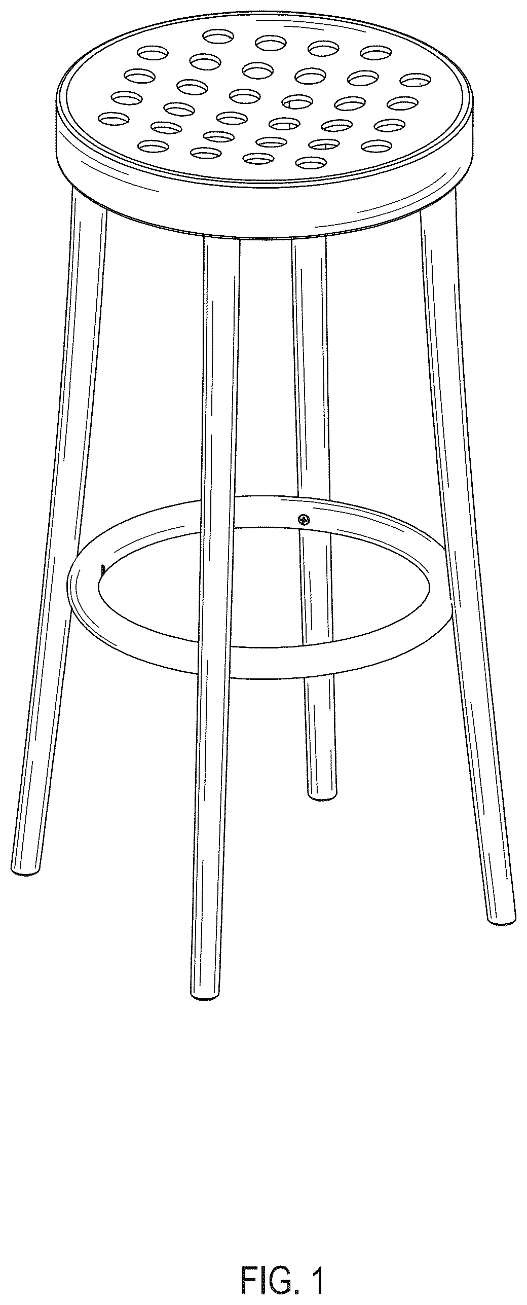 Patent USD1044294 Figure 1 – Barstool