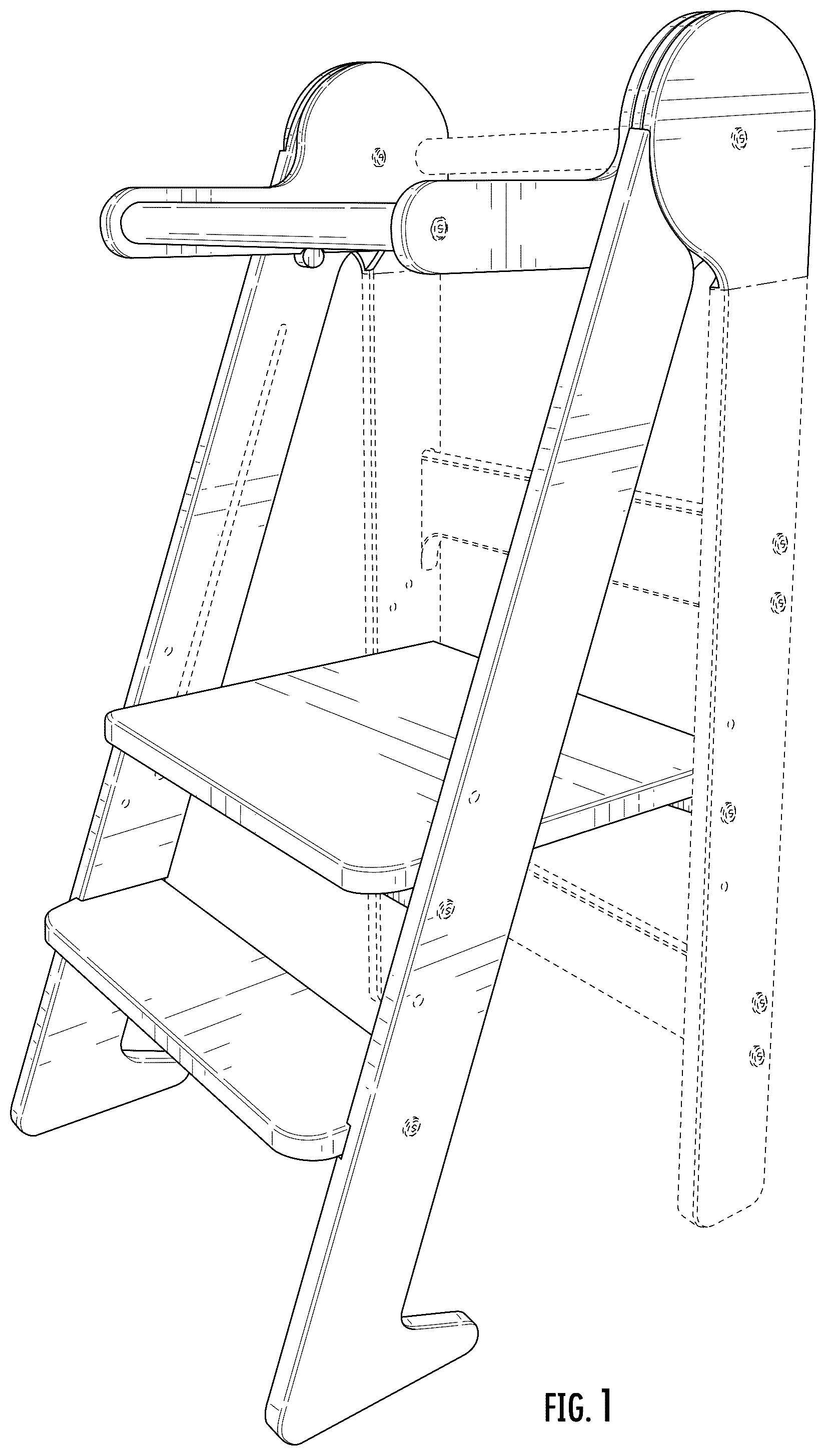 Patent USD1044298 Figure 1 – Ladder for children