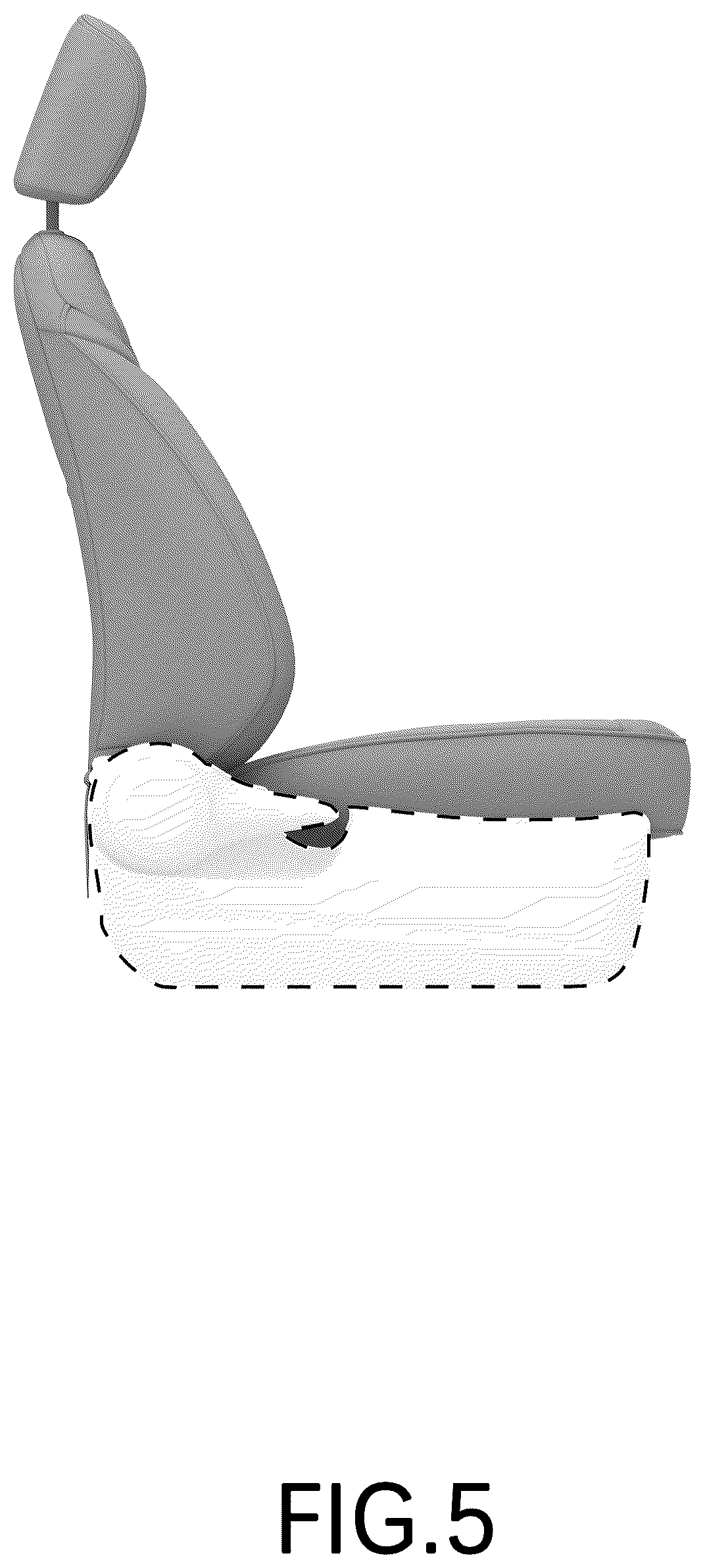 Patent USD1044300 Figure 5 – Car seat