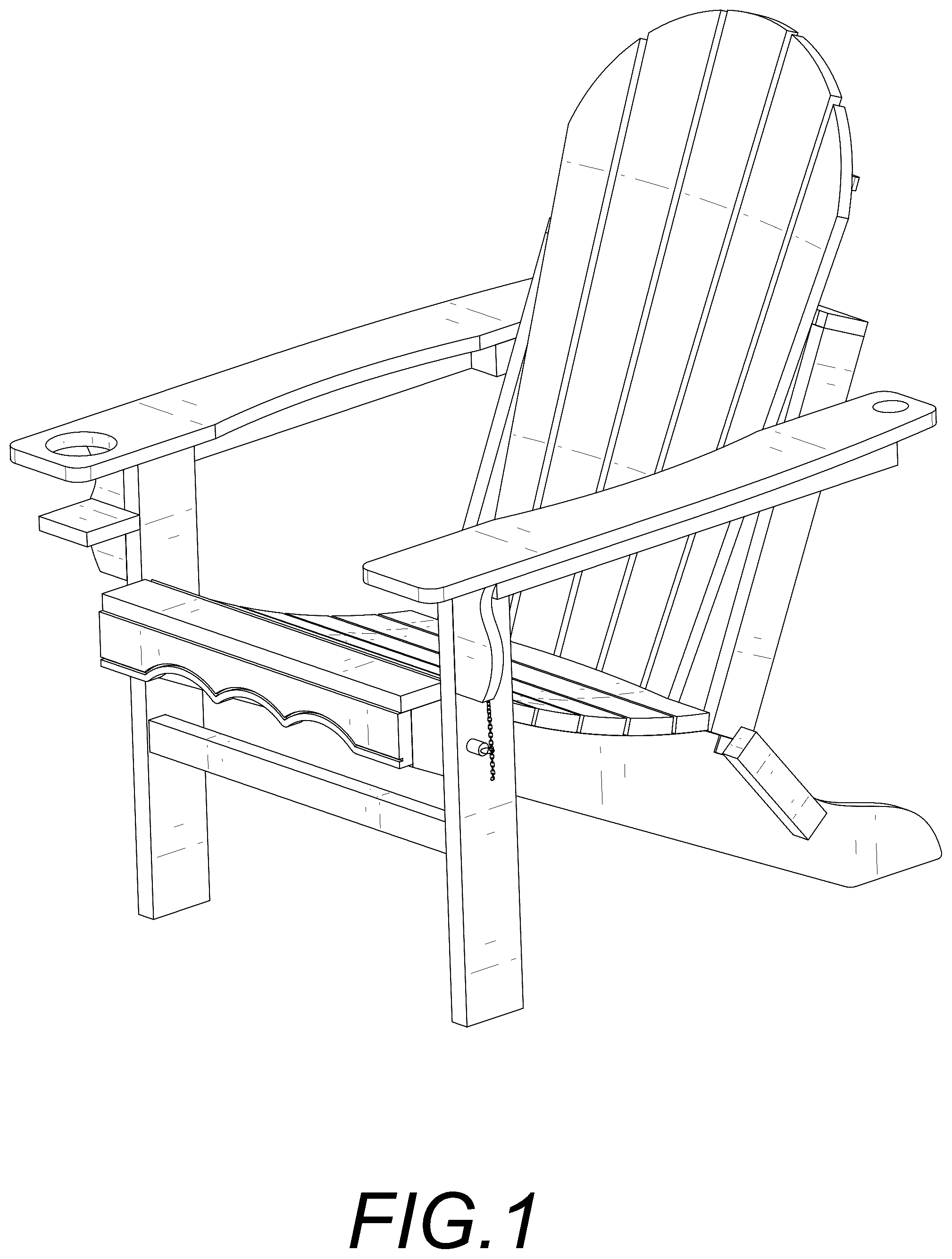 Patent USD1044308 Figure 1 – Outdoor chair