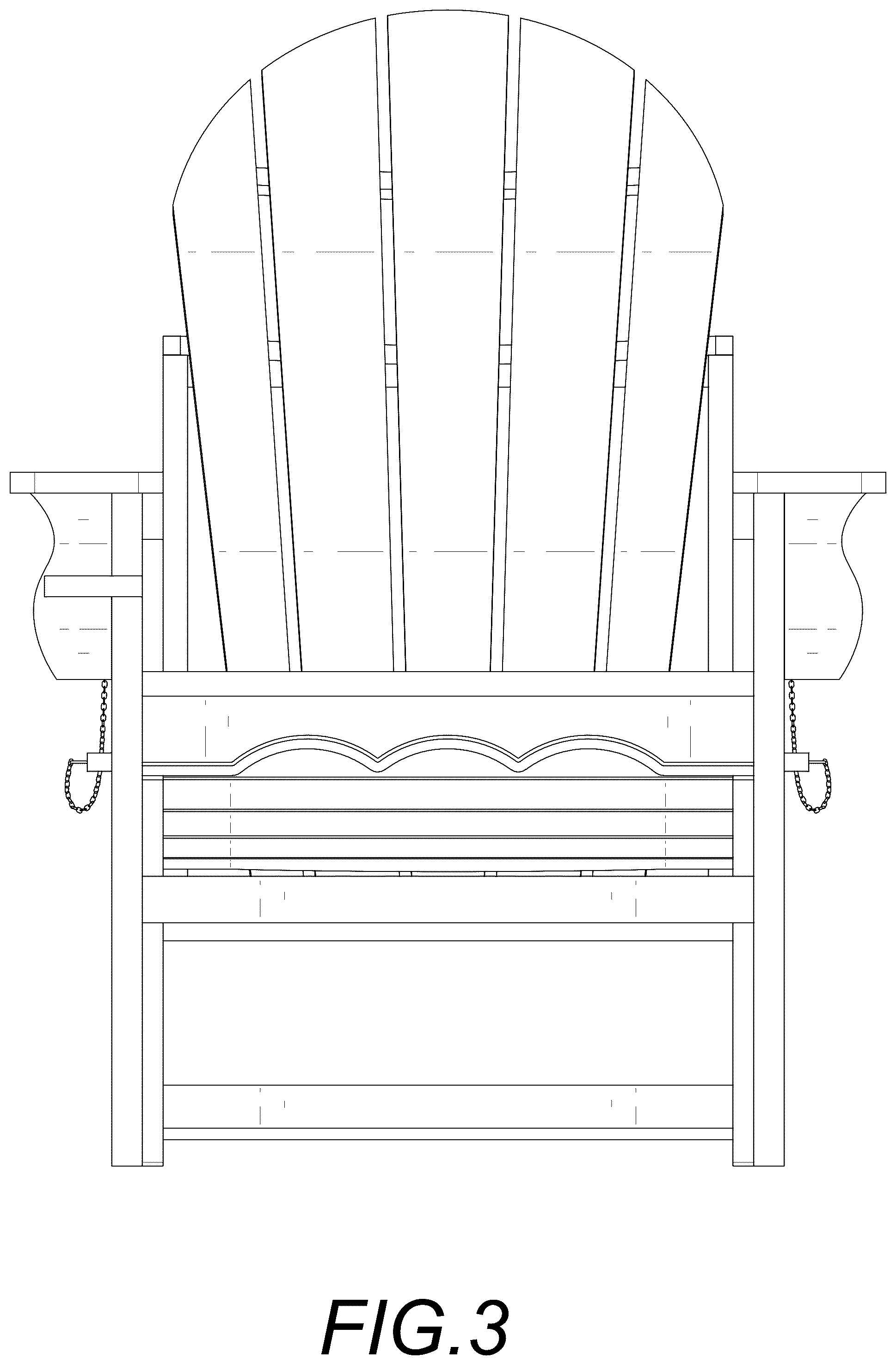 Patent USD1044308 Figure 3 – Outdoor chair