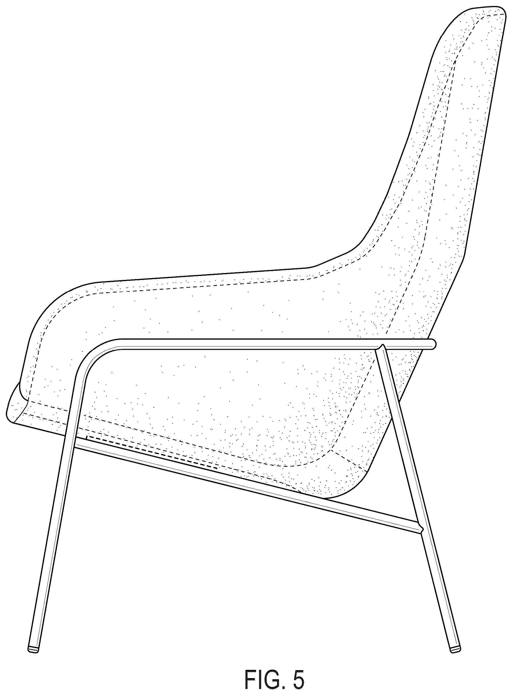 Patent USD1044309 Figure 5 – Lounge chair