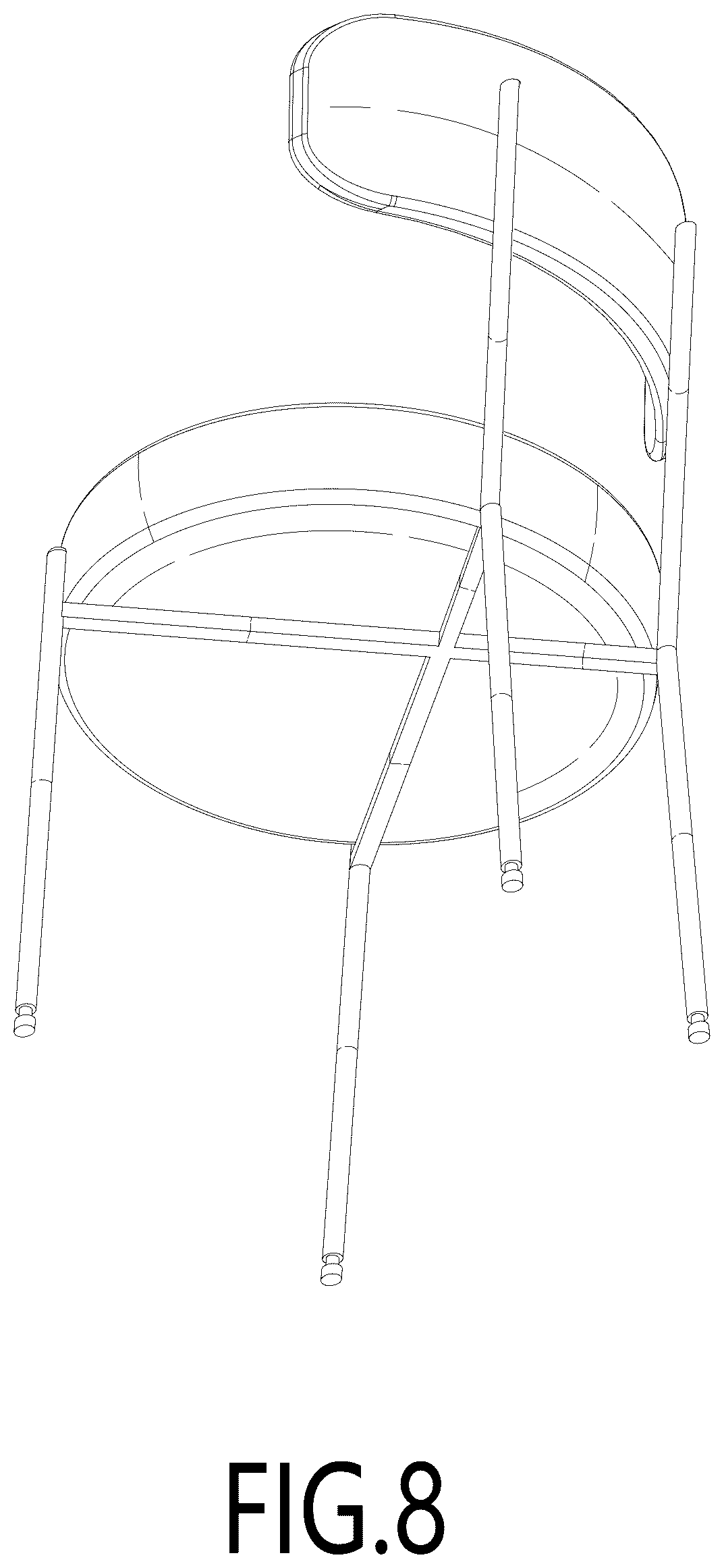 Patent USD1044311 Figure 8 – Chair