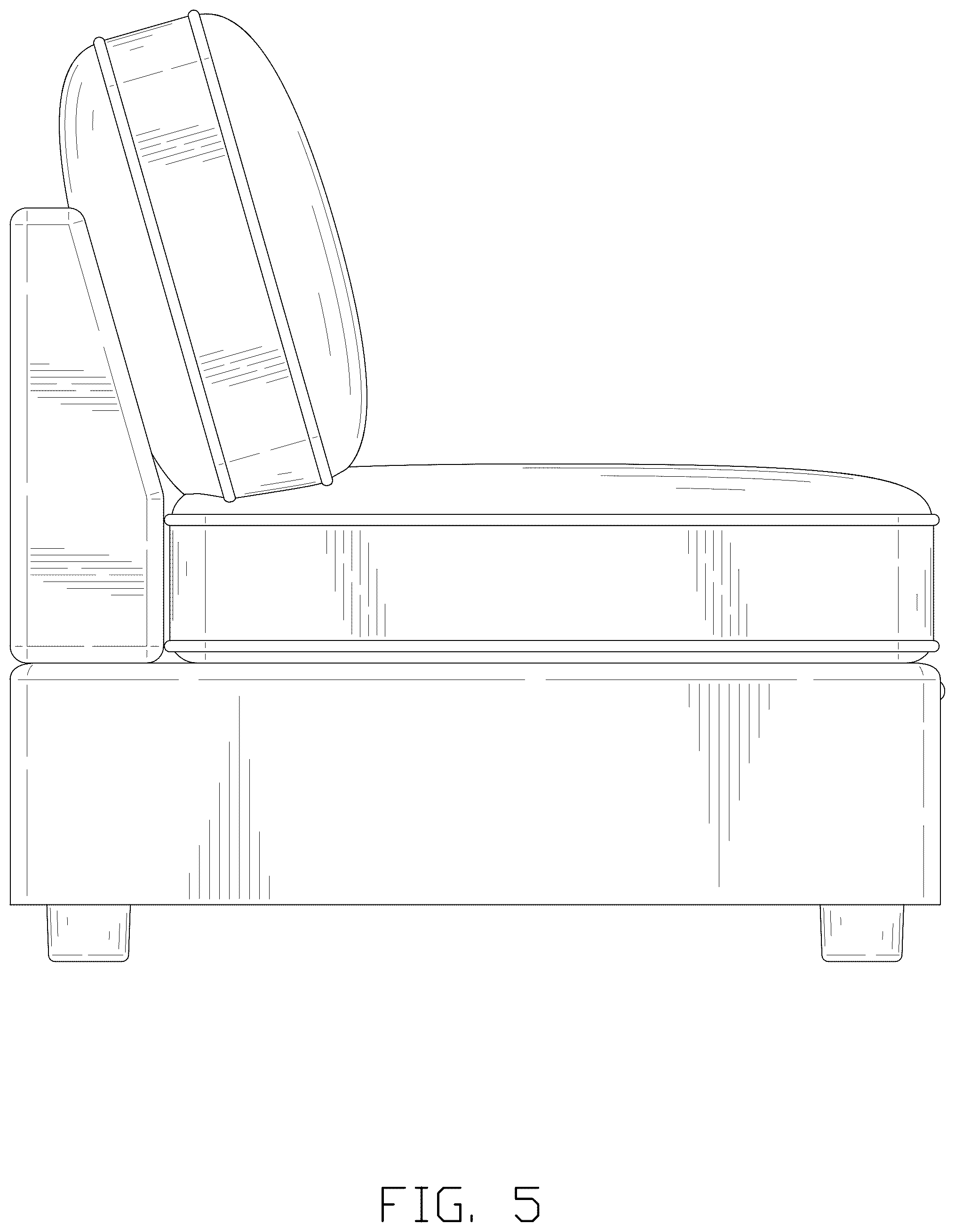 Patent USD1044313 Figure 5 – Sofa component set