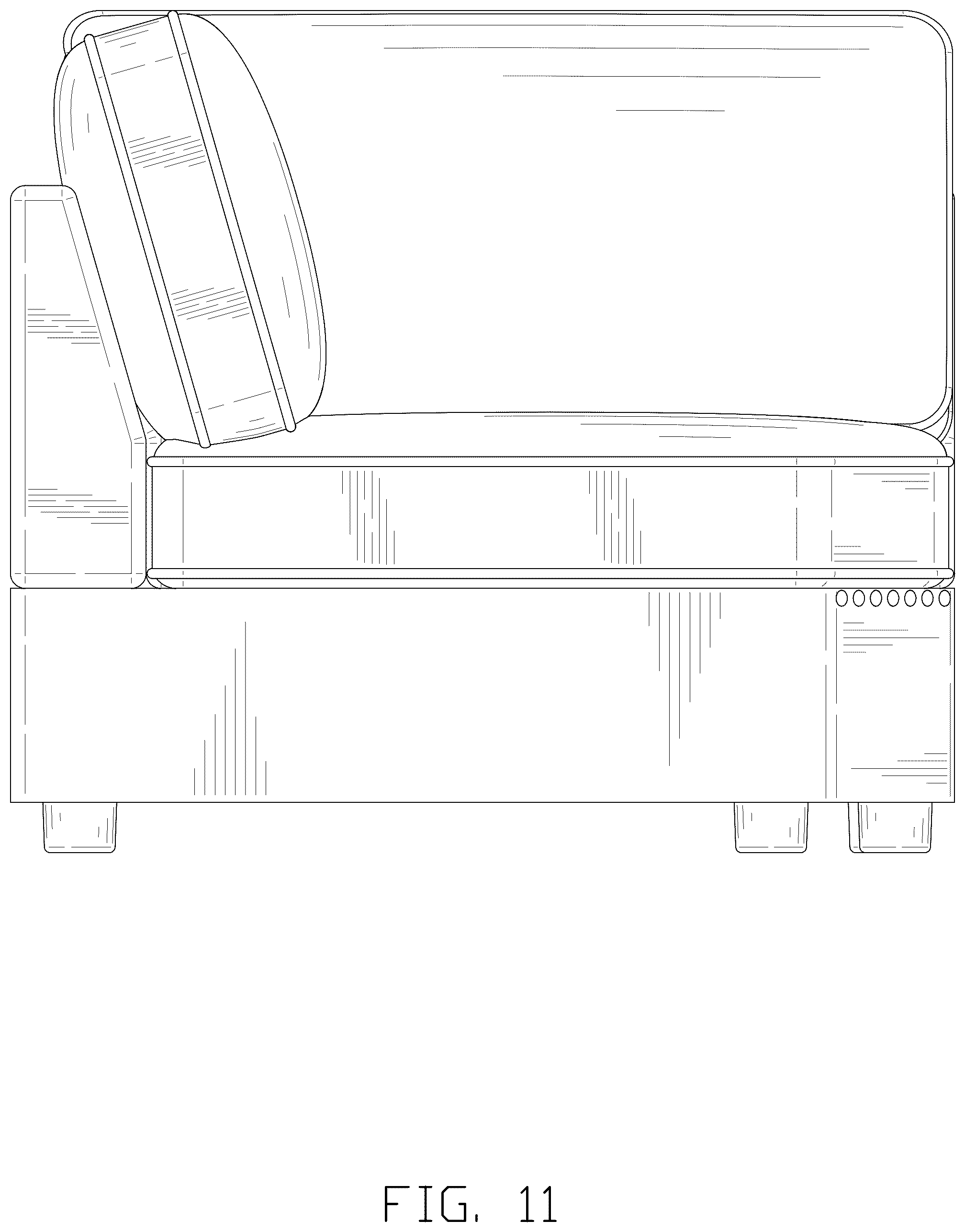 Patent USD1044313 Figure 11 – Sofa component set