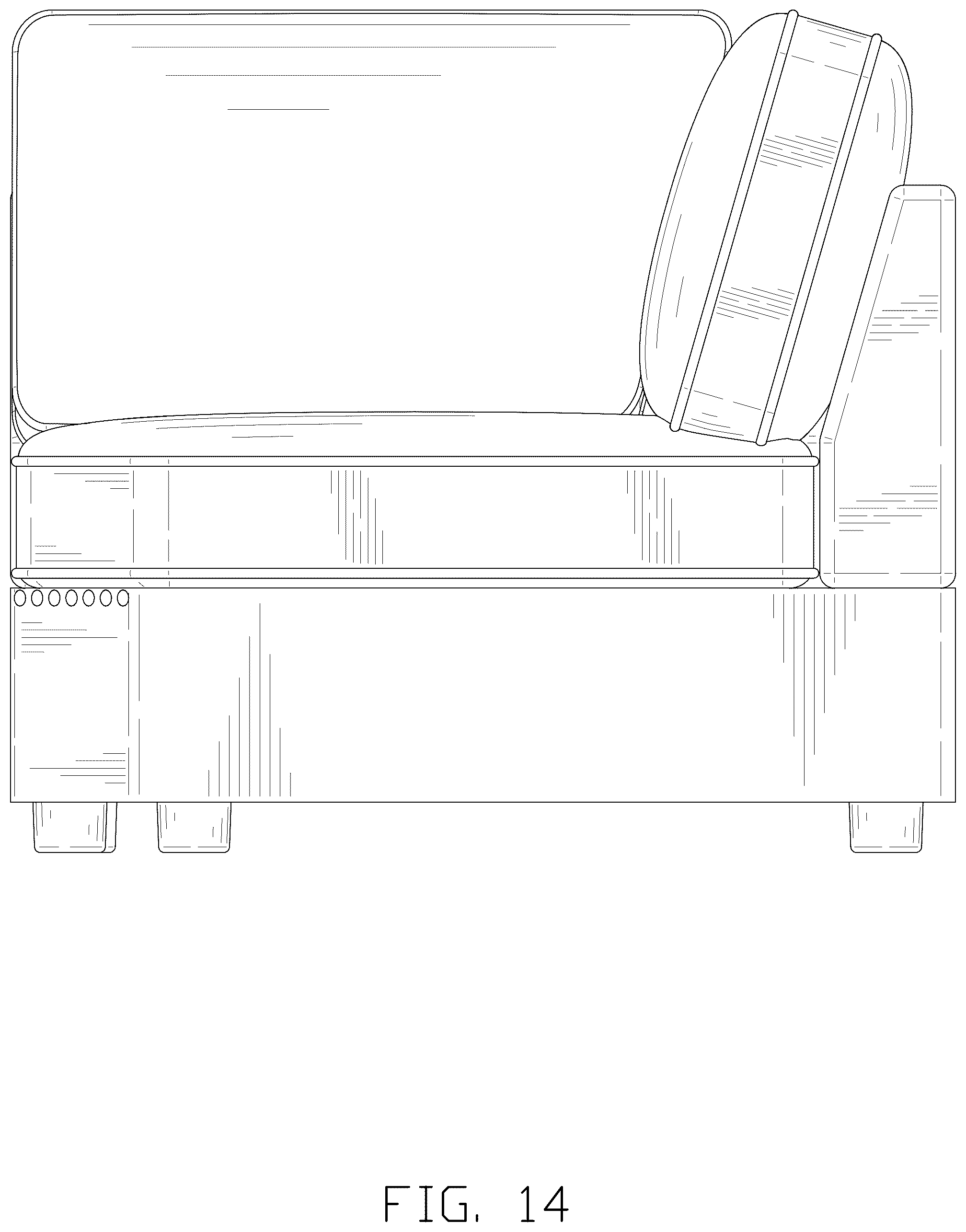 Patent USD1044313 Figure 14 – Sofa component set