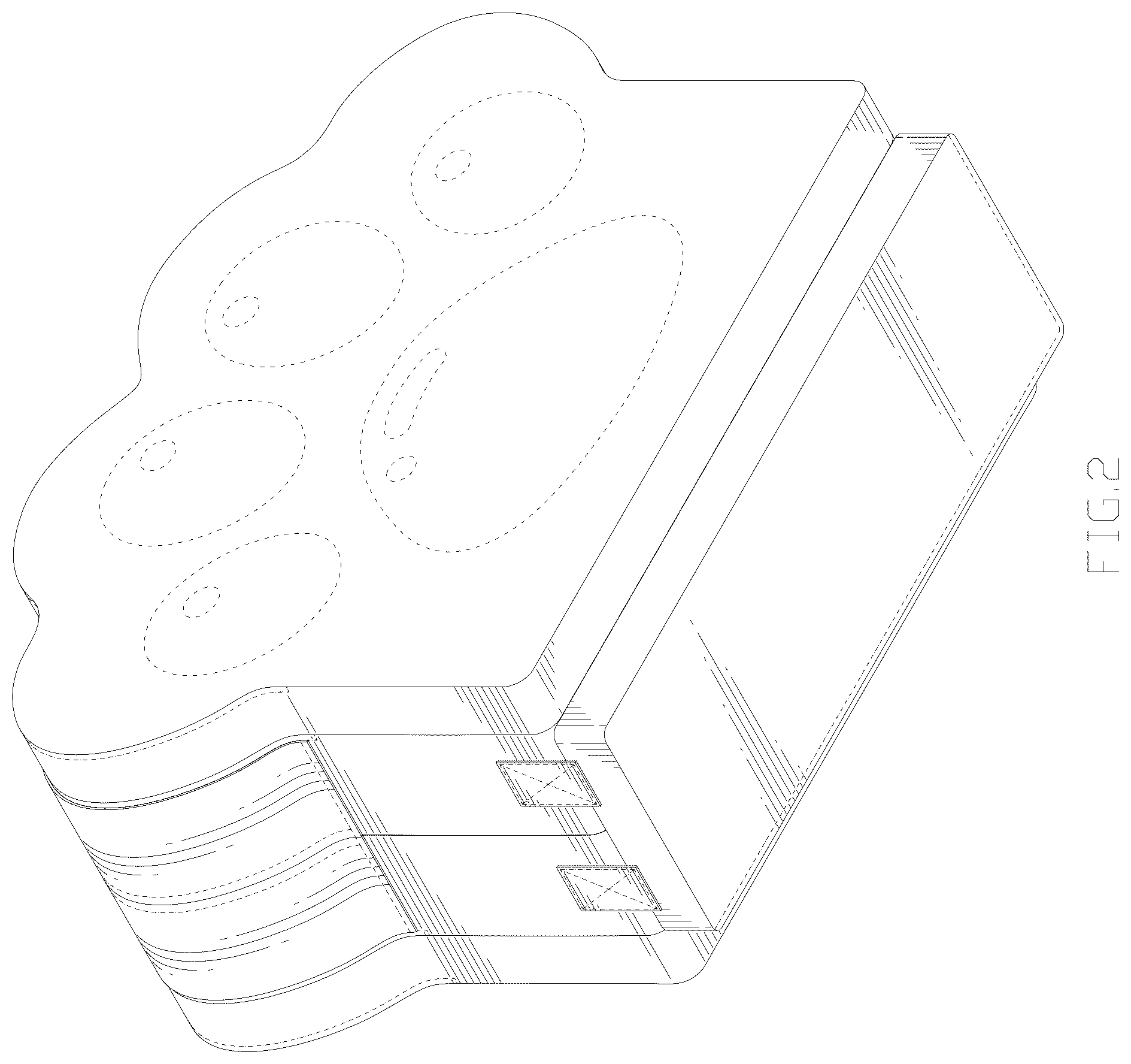 Patent USD1044316 Figure 2 – Folding bed