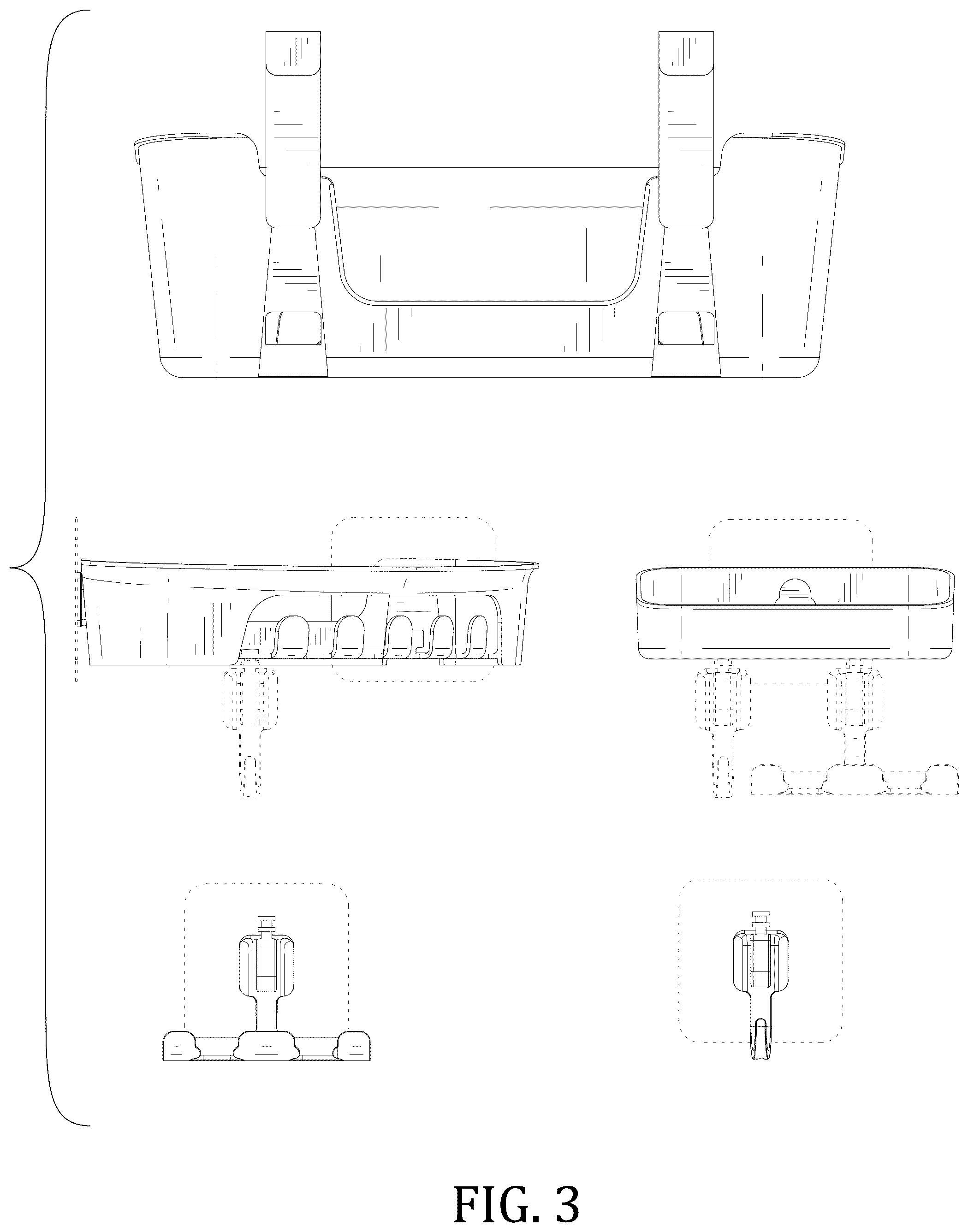 Patent USD1044319 Figure 3 – Kitchen and bathroom storage set