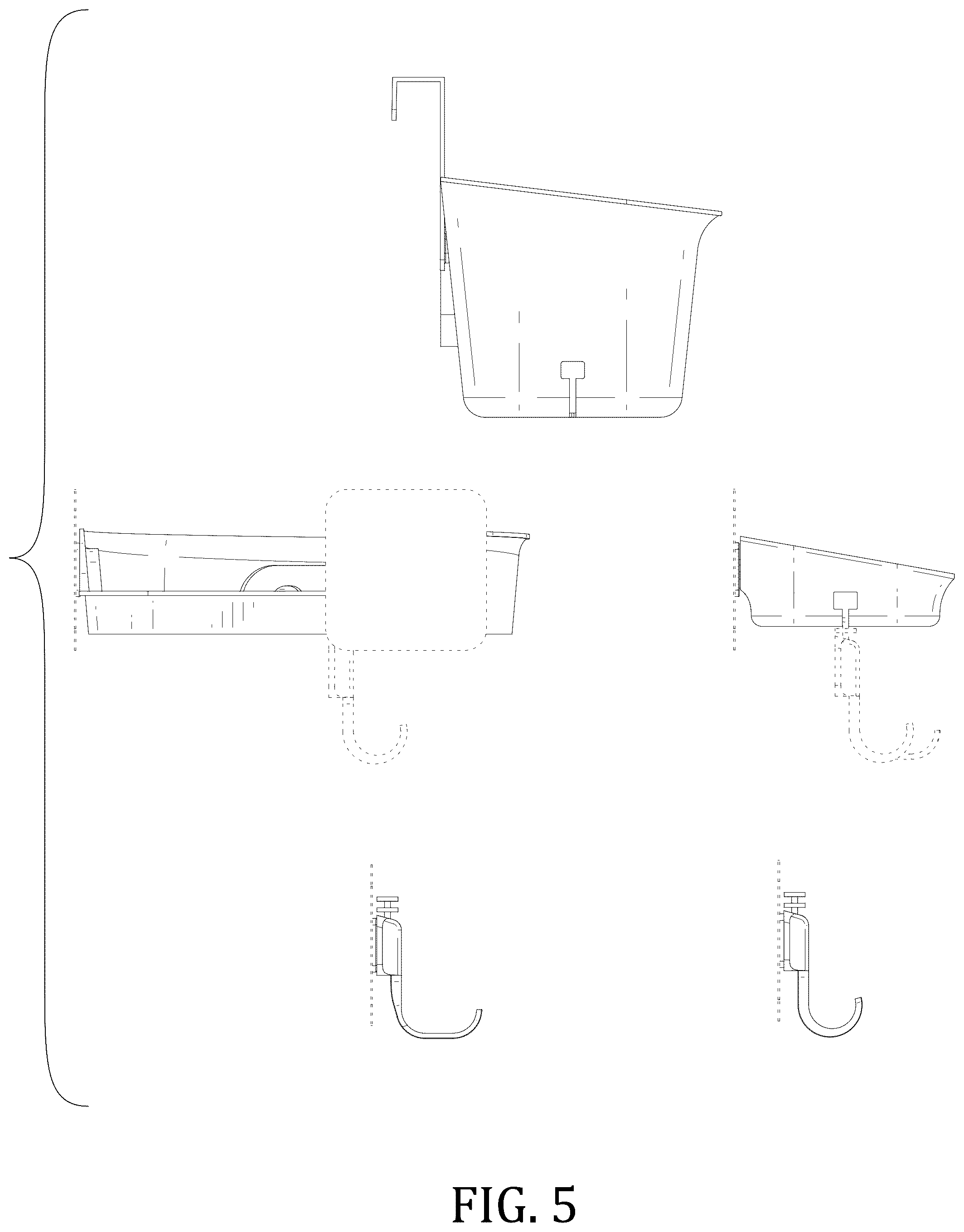 Patent USD1044319 Figure 5 – Kitchen and bathroom storage set
