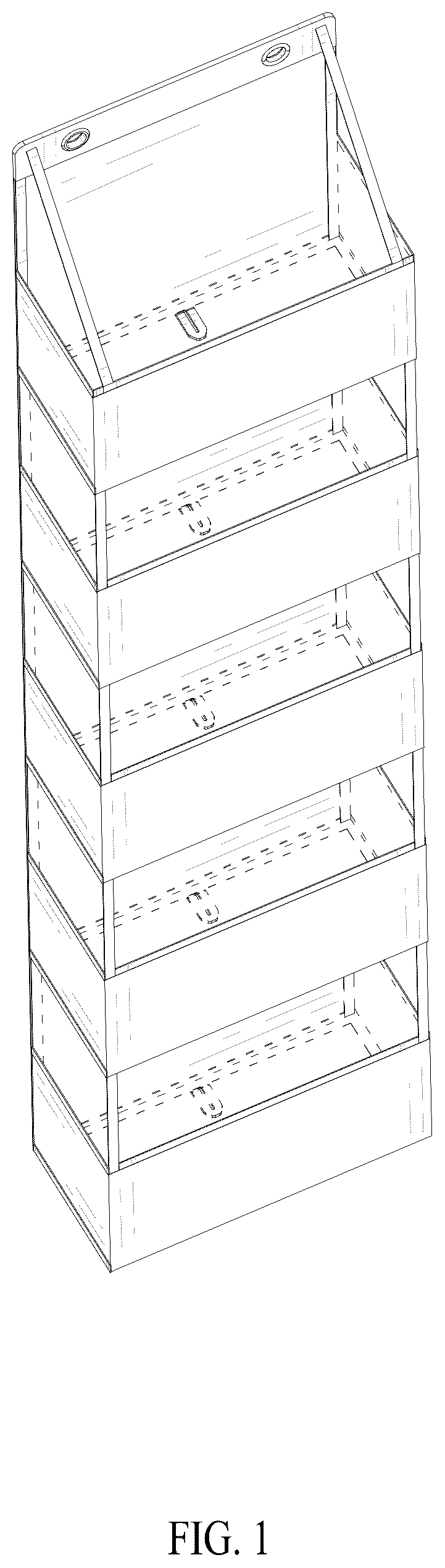 Patent USD1044324 Figure 1 – Storage rack