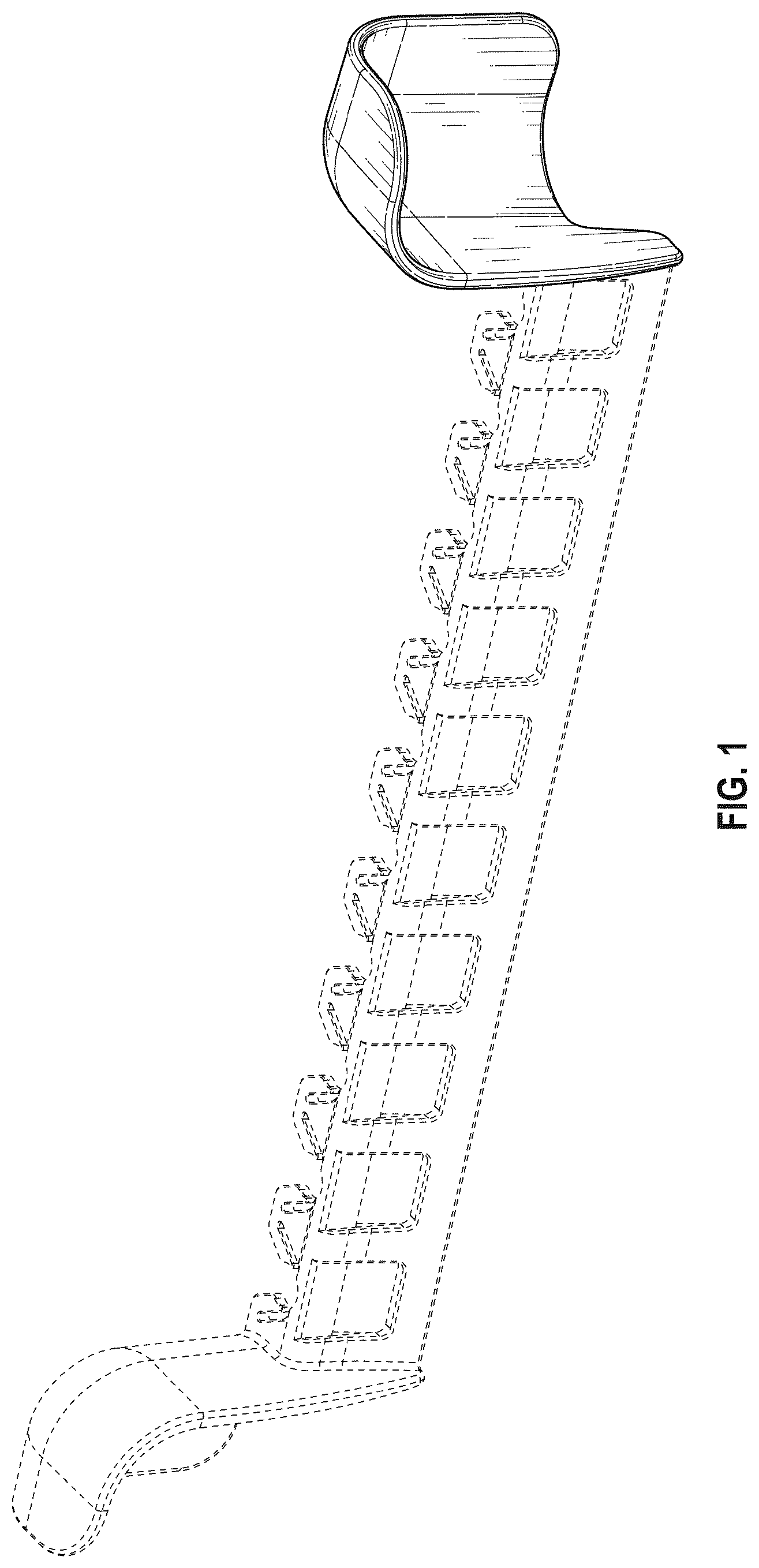 Patent USD1044325 Figure 1 – Retainer for curtain attachment