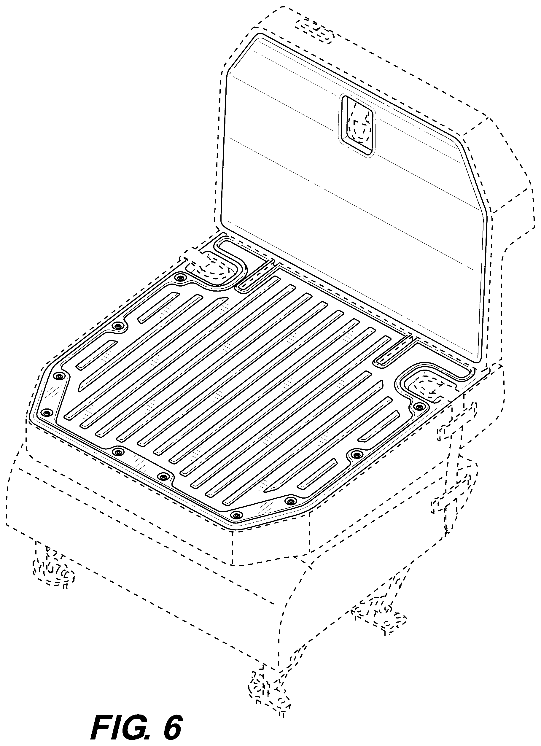 Patent USD1044336 Figure 6 – Fold over seat mat