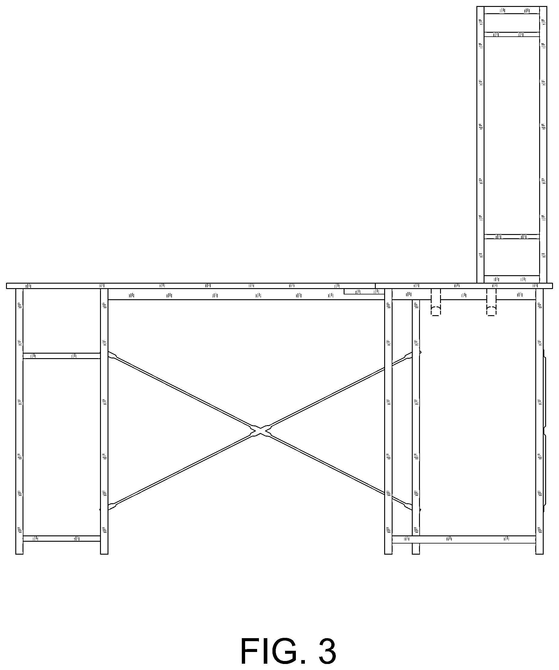 Patent USD1044340 Figure 3 – Desk